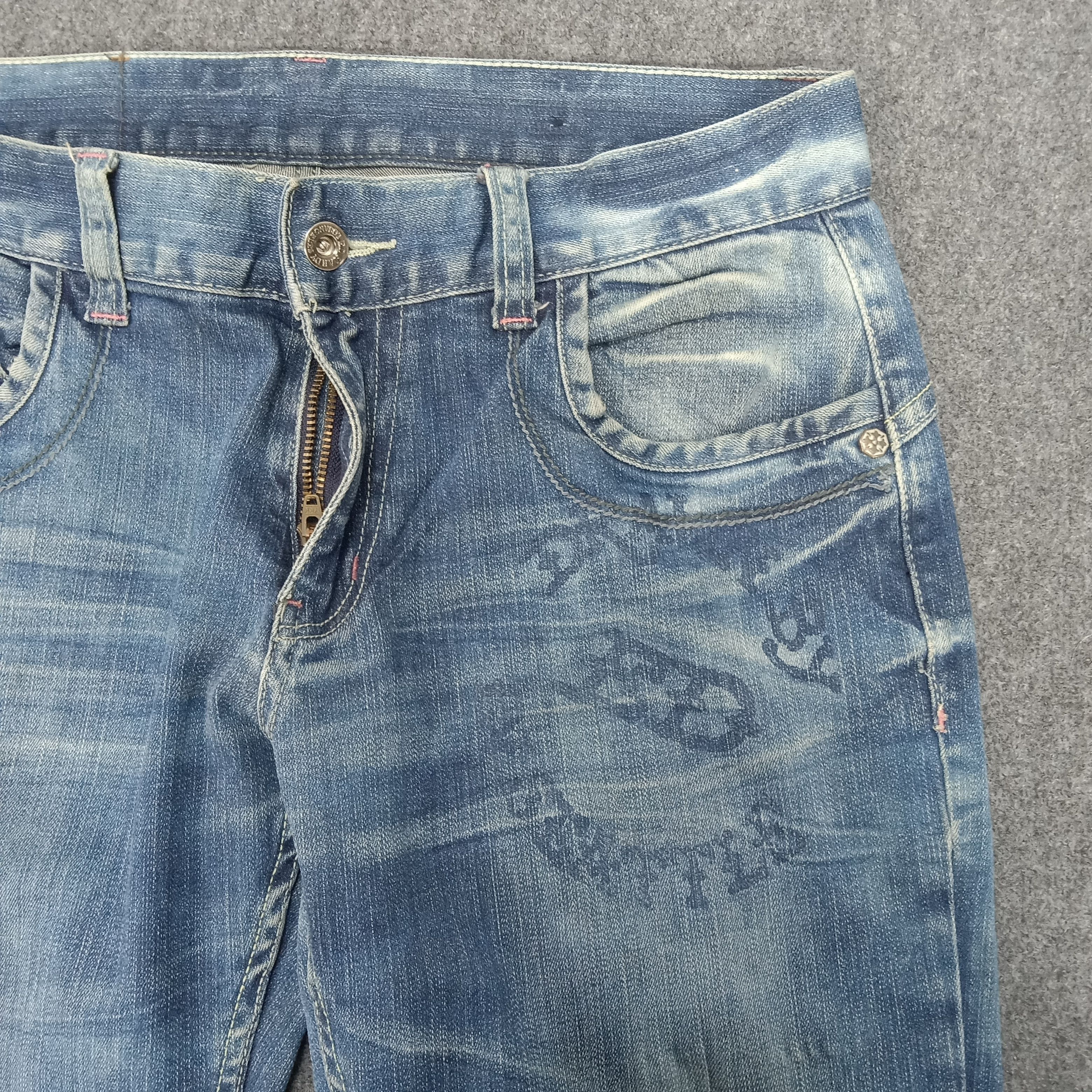Christian Audigier × Ed Hardy × Vintage Ed Hardy by Christian Audiger Embroidery Denim Jeans Size 32" / US 10 / IT 46 - 6 Thumbnail