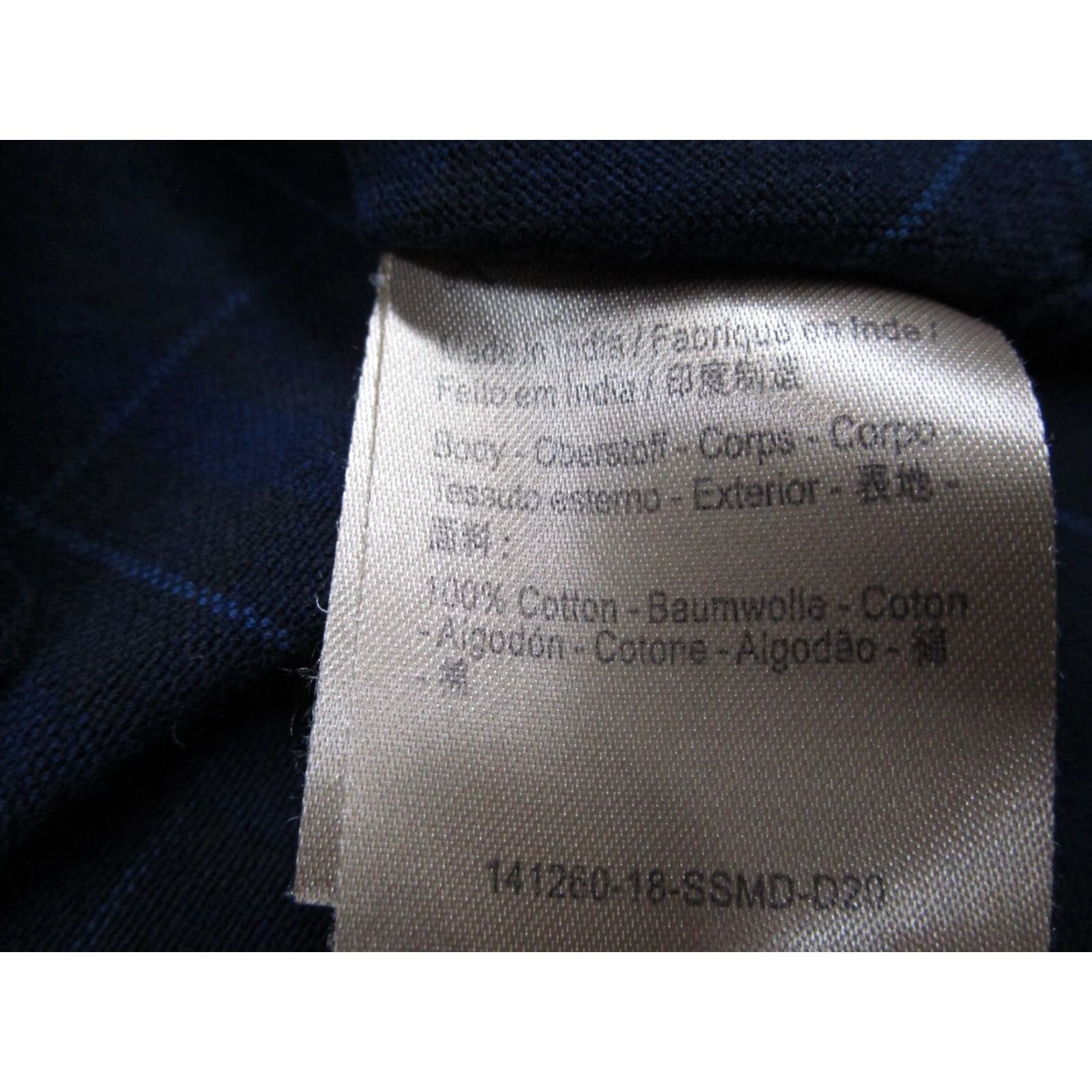 Scotch & Soda VINTAGE Scotch & Soda Men's Check Shirt Large Blue Long Sleeve Casual Business Travel Cotton Twill Slim Fit Size US L / EU 52-54 / 3 - 6 Thumbnail