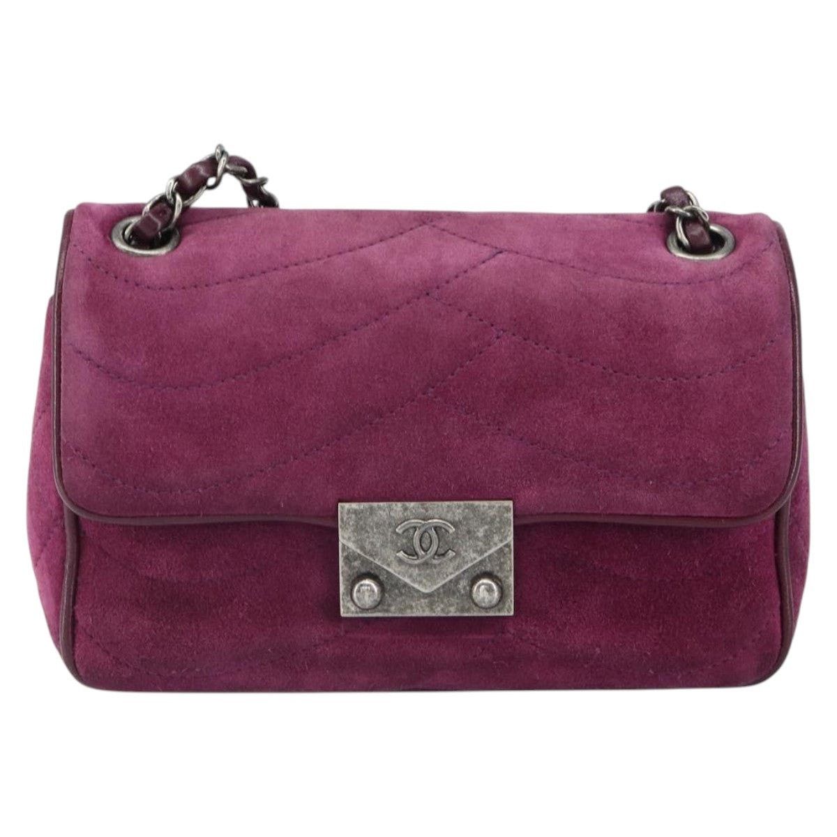 Chanel Chanel Chain Shoulder Bag Suede Purple CC Size ONE SIZE - 2 Thumbnail