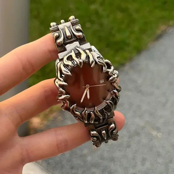 Other Metal Watch - Flame Bezel, Sculpted Band - Statement Watch Size ONE SIZE - 1 Thumbnail