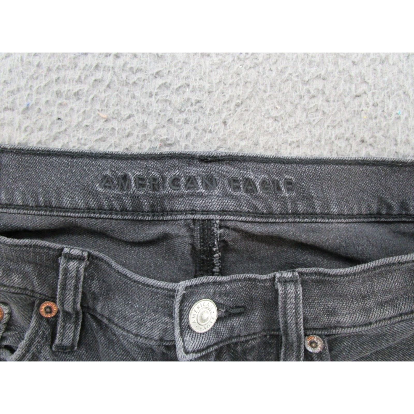 American Eagle Outfitters VINTAGE American Eagle 90's Bootcut Black Distressed Stretch Denim Jeans Size 6 Regular Women Bootcut Jeans Womens 90s Black Distressed Stretch Denim Size 28" / US 6 / IT 42 - 4 Thumbnail