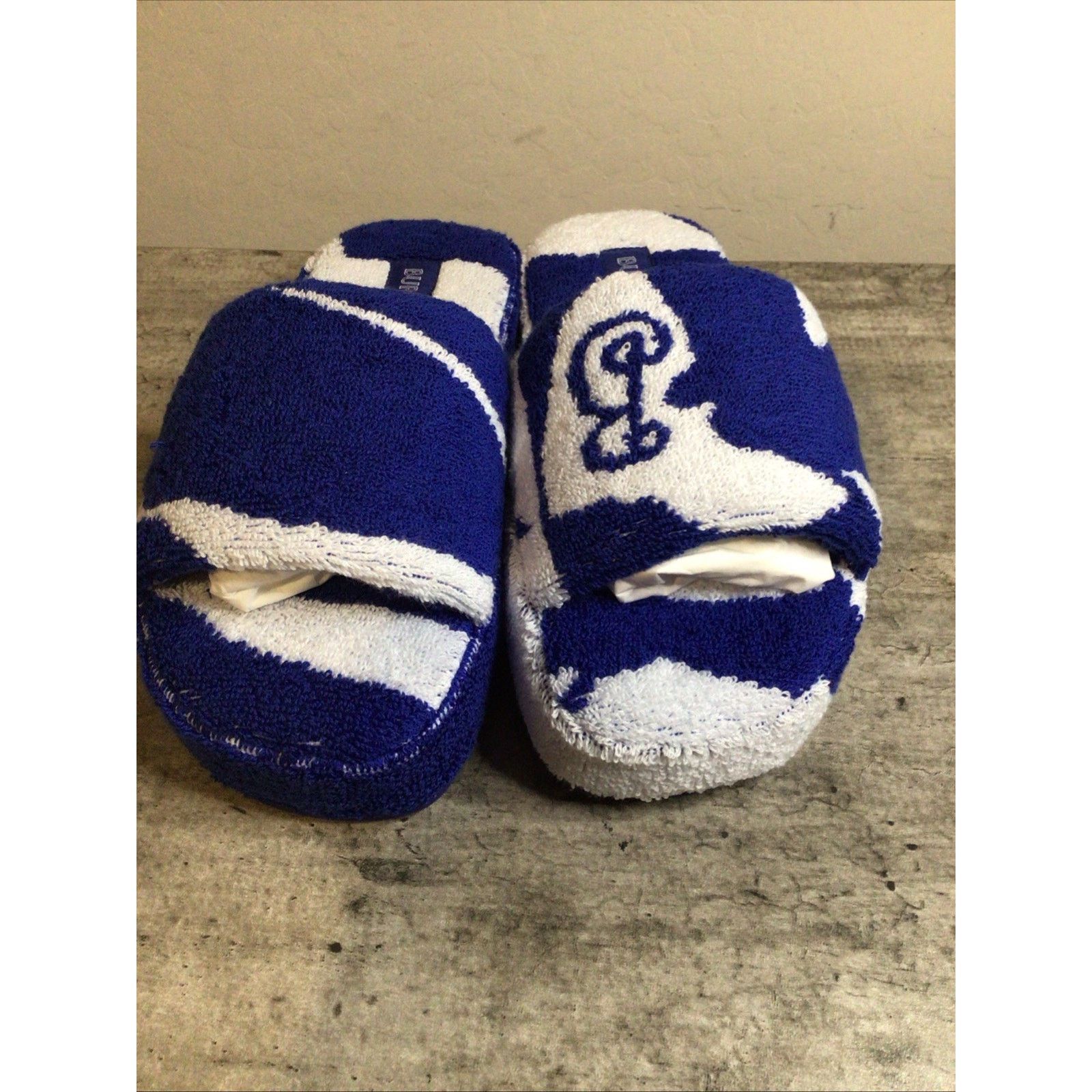 Burberry Burberry Snug Soft Cotton Slippers Blue/White Women’s Size 6 Size US 6 / IT 36 - 3 Thumbnail