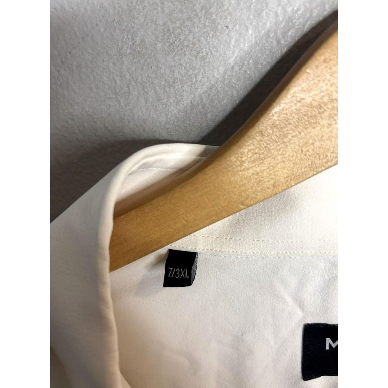 Maceoo Maceoo Black Label Shirt Mens 3XL White Long Sleeve Button Front Dress Collared Size 48R - 4 Thumbnail