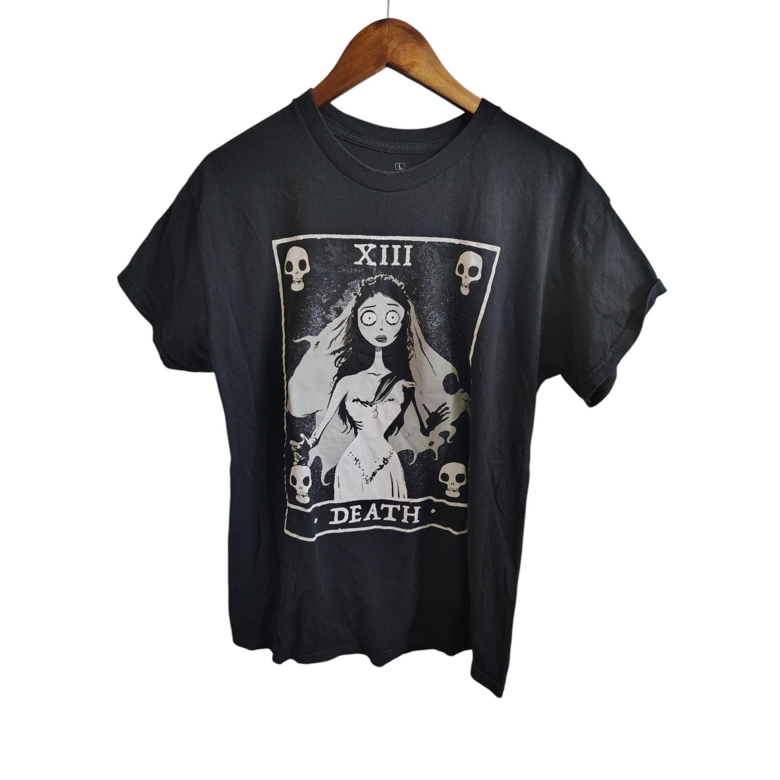 The Unbranded Brand Tim Burton Corpse Bride Tarot XIII Death Tee Size L Black Size US L / EU 52-54 / 3 - 2 Thumbnail
