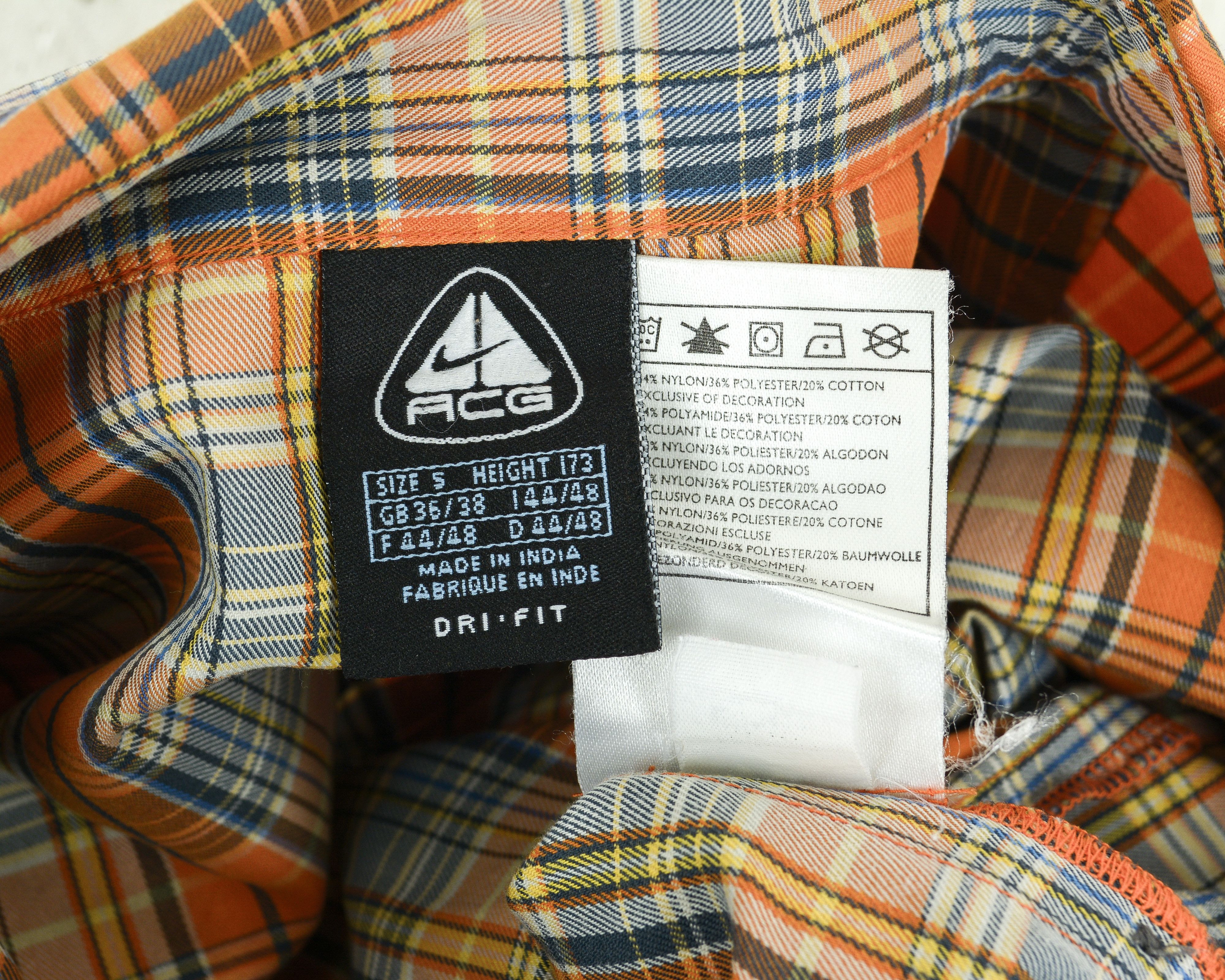 Nike ACG ACG Dri-FIT Short Sleeved Shirt Check Plaid Multicoloured Size US S / EU 44-46 / 1 - 5 Thumbnail