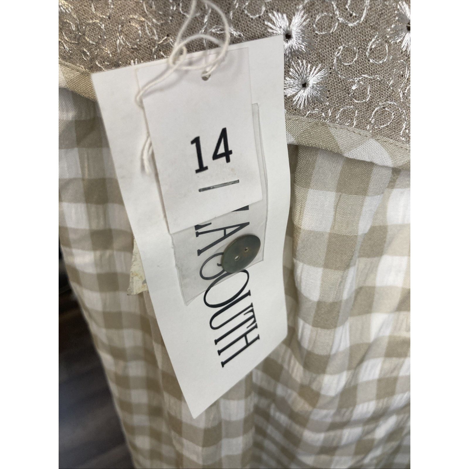 Other Vtg Plaza South Dress Women’s 14 Cottage Gingham Prairie NEW Size XL / US 12-14 / IT 48-50 - 9 Thumbnail