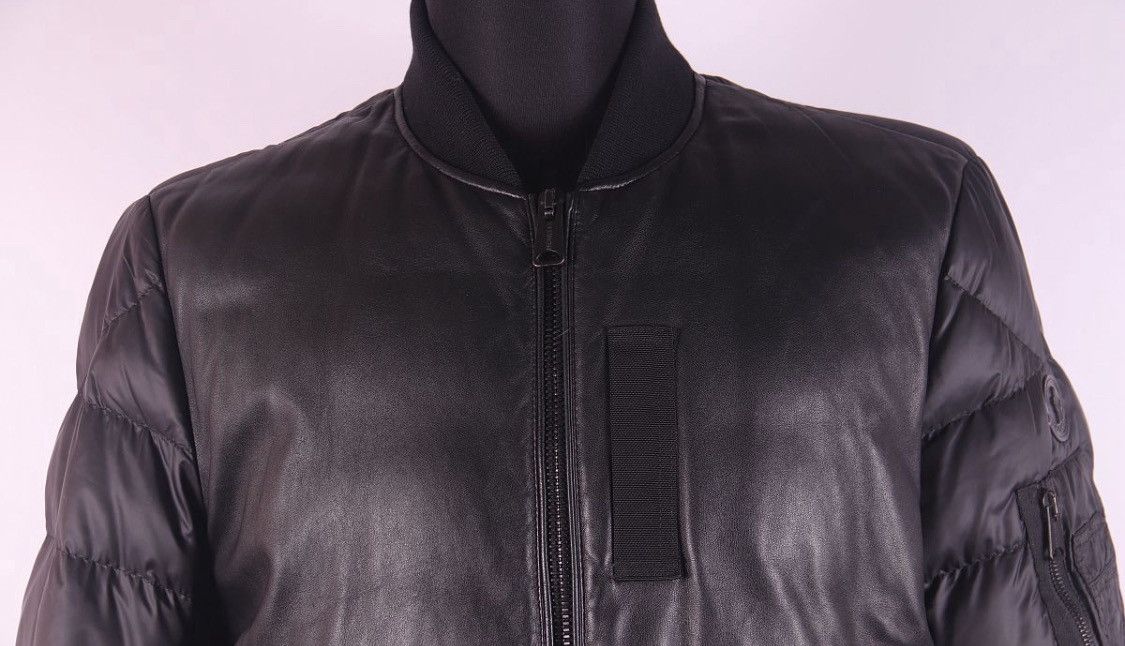 Moncler Moncler Leather Trim Padded Down Puffer Jacket Size US L / EU 52-54 / 3 - 3 Thumbnail