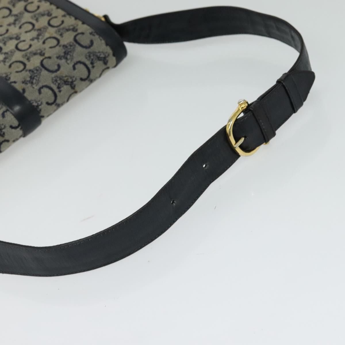 Celine CELINE C Sulky Shoulder Bag Canvas Navy Gold Size ONE SIZE - 7 Thumbnail