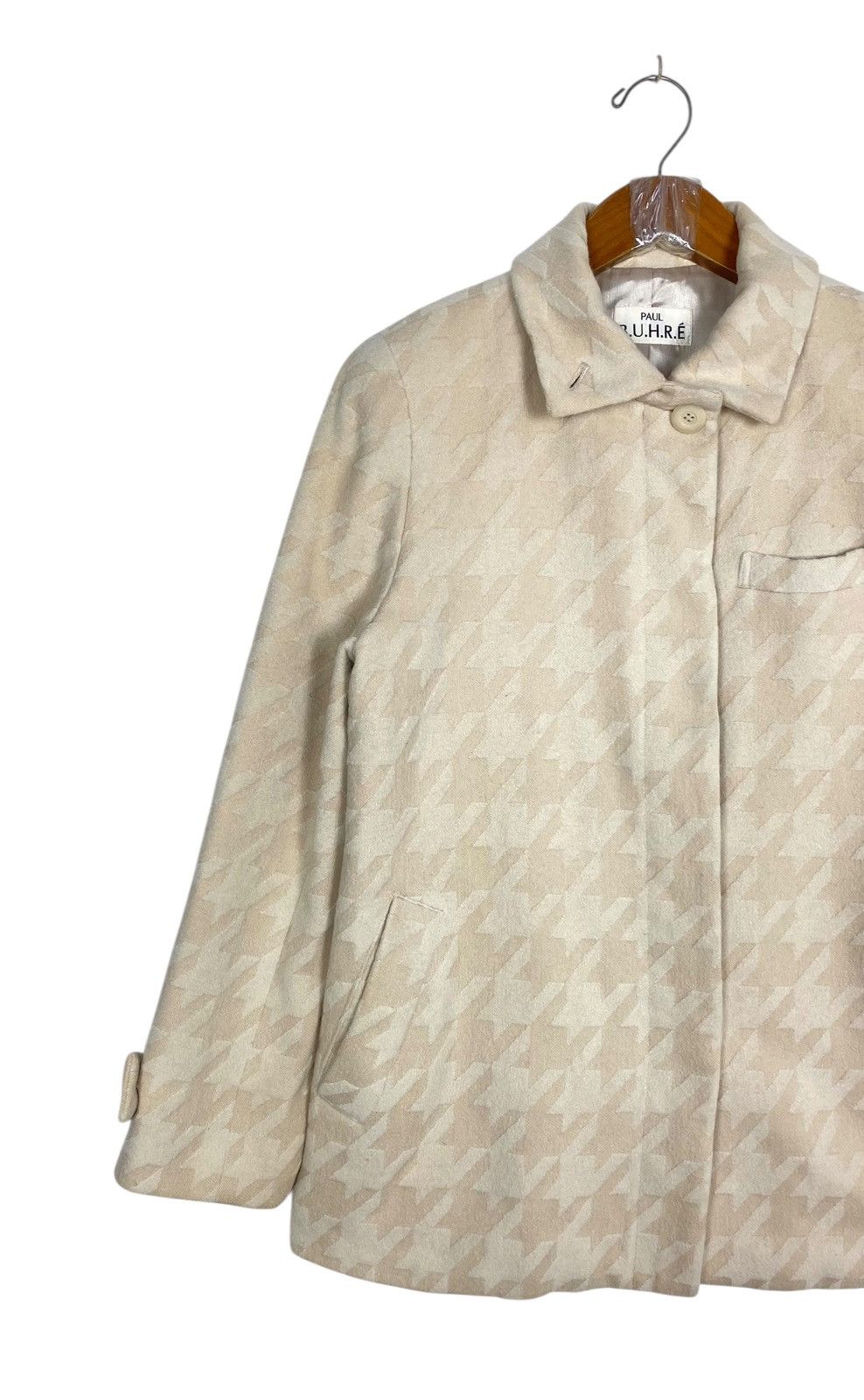 Japanese Brand Rare‼️Vintage Paul Buhre Houndstooth Coat Made in Japan Size M / US 6-8 / IT 42-44 - 2 Thumbnail