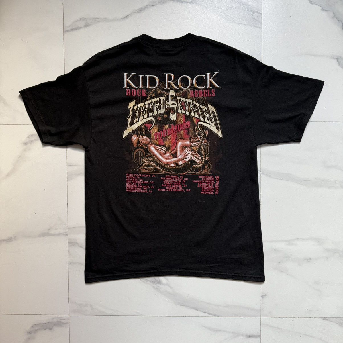 Band Tees × Vintage Kid Rock/Lynyrd Skynyrd Rock Rebels 2009 Tour T-Shirt Size US L / EU 52-54 / 3 - 2 Thumbnail