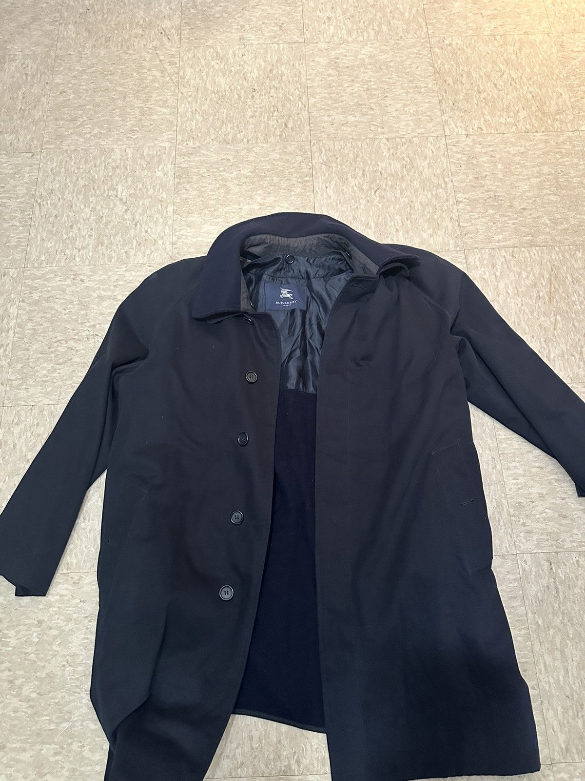 image of Burberry Black Coat, Men's (Size XL)