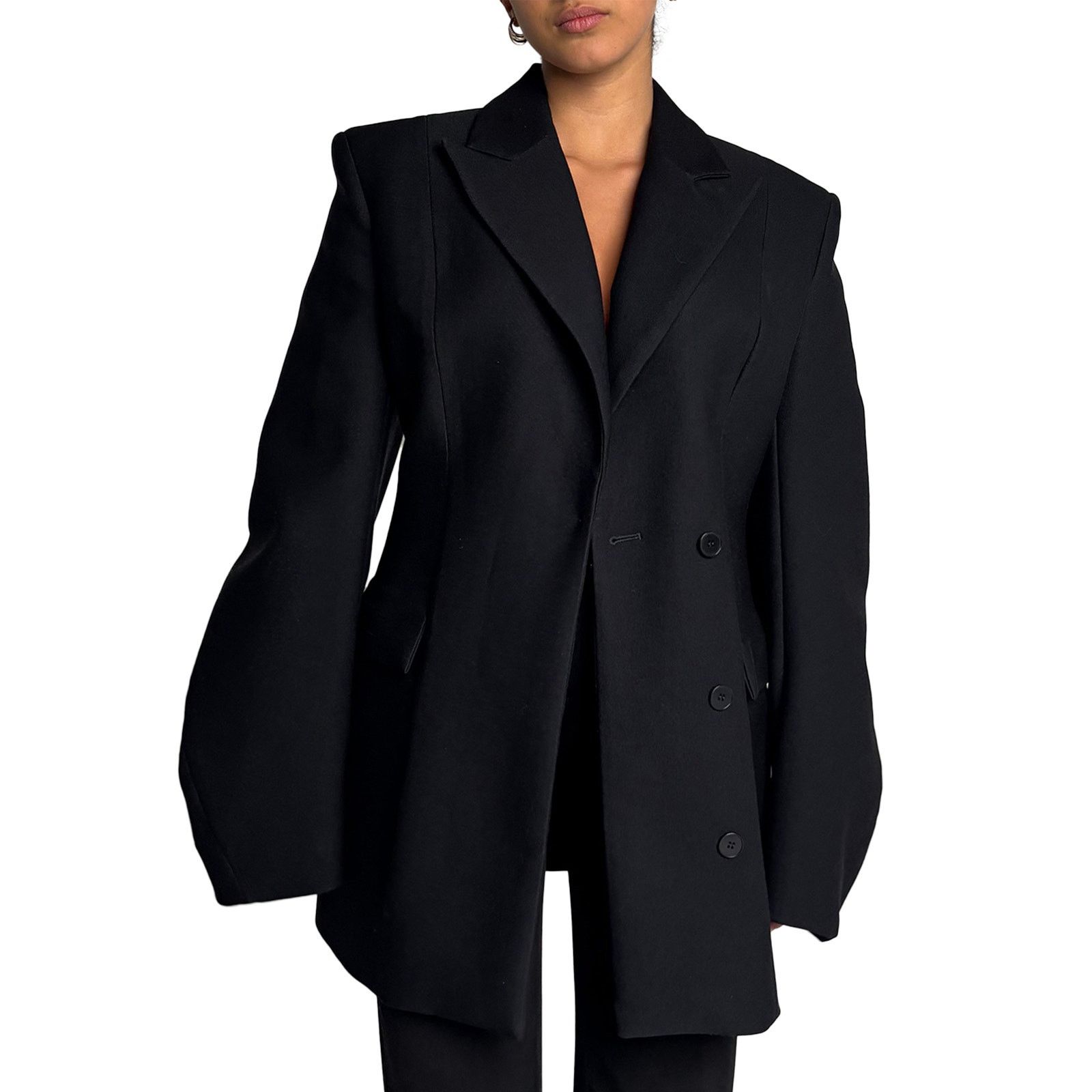 H&M AW23 Black Blazer Size XXS / US 00 / IT 34 - 1 Thumbnail