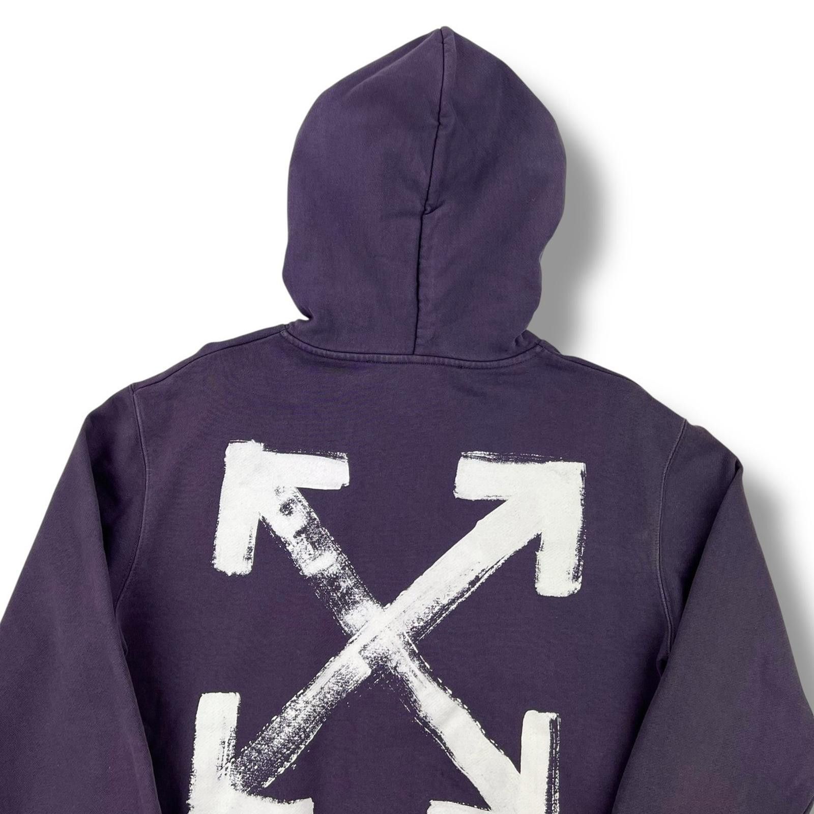 Off-White Off-White Brushed Arrows Hoodie Purple Size US S / EU 44-46 / 1 - 1 Thumbnail