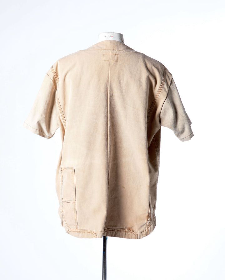 Greg Lauren $1250 Greg Lauren Tan Baseball Shirt Size US L / EU 52-54 / 3 - 3 Thumbnail