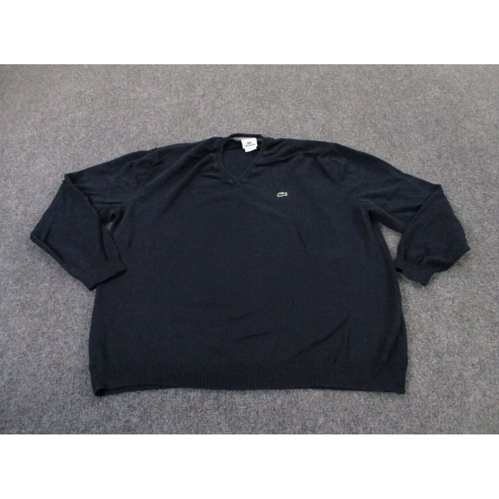Lacoste Lacoste Sweater Mens 2XL Blue Pullover Logo Vintage? No, Solid Knit V-Neck Casual Golf Size US XXL / EU 58 / 5 - 2 Thumbnail