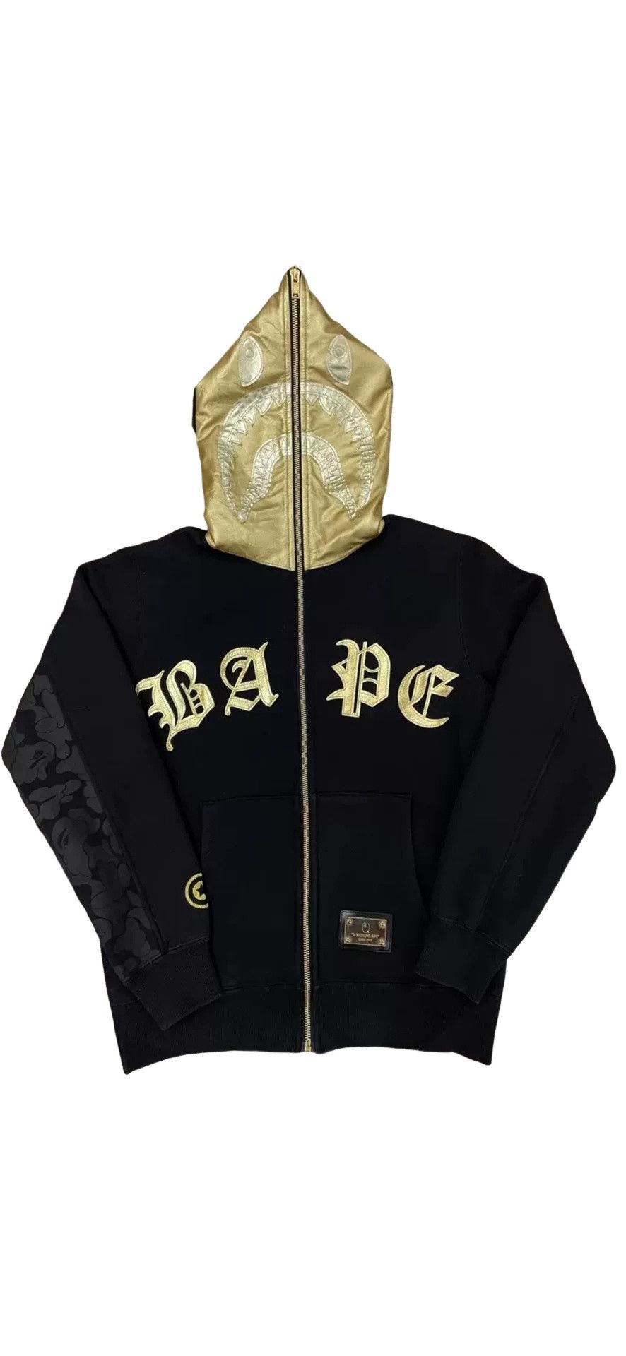 Bape BAPE Gold Shark Hoodie Size S Size US S / EU 44-46 / 1 - 1 Thumbnail
