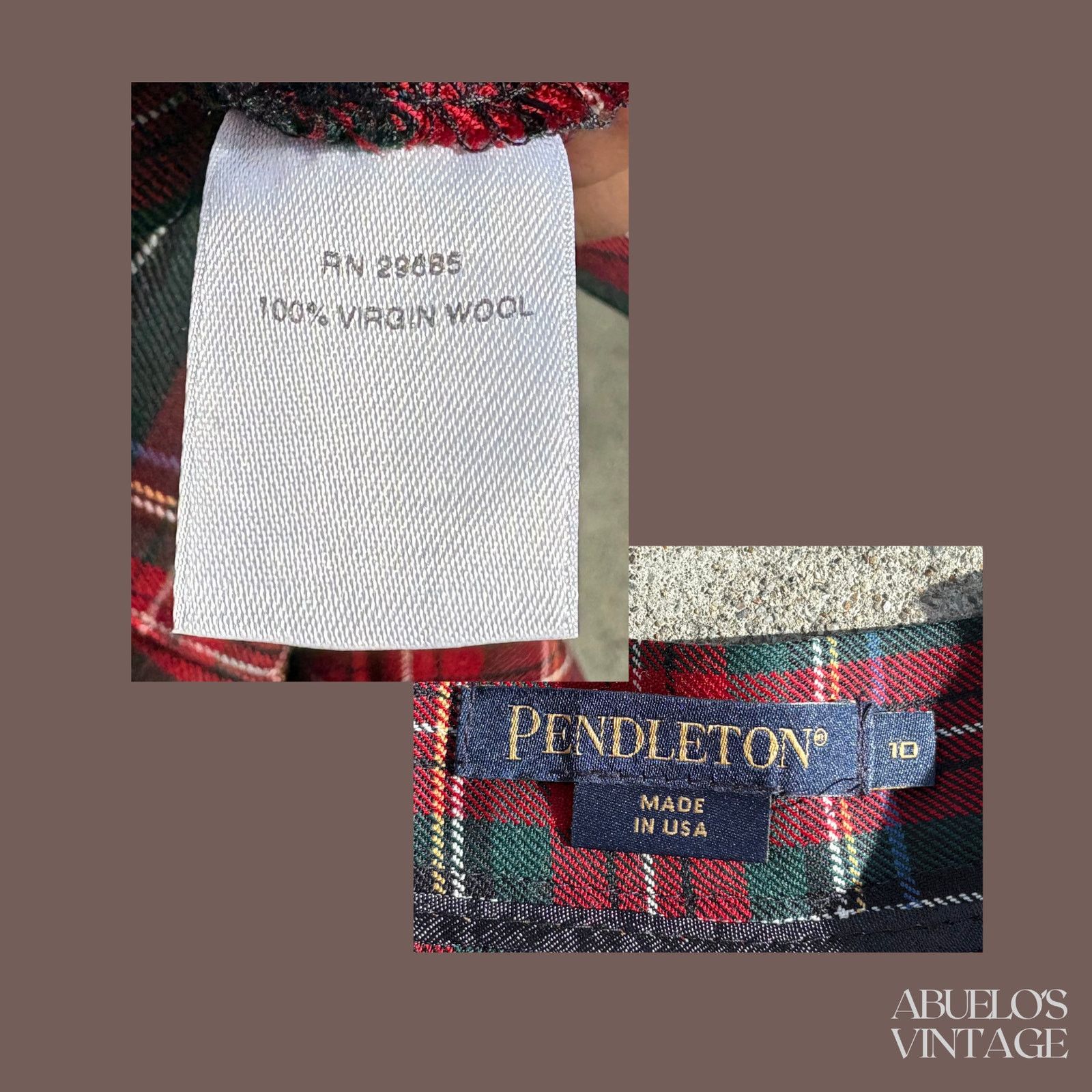 Pendleton VTG Wool Skirt | Pendleton Plaid | Heritage Prep Size 32" / US 10 / IT 46 - 3 Thumbnail
