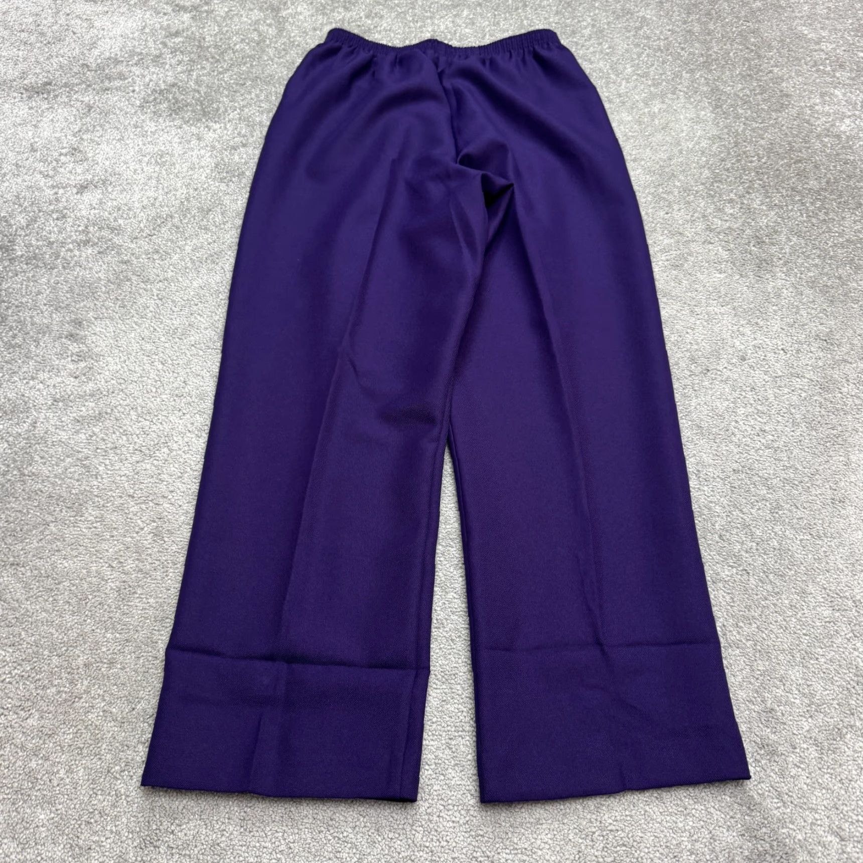 Vintage Alfred Dunner Pants Dress Stretch Elastic Waist Pull On 14 Navy Blue Women Size 36" / US 14 / IT 50 - 2 Thumbnail