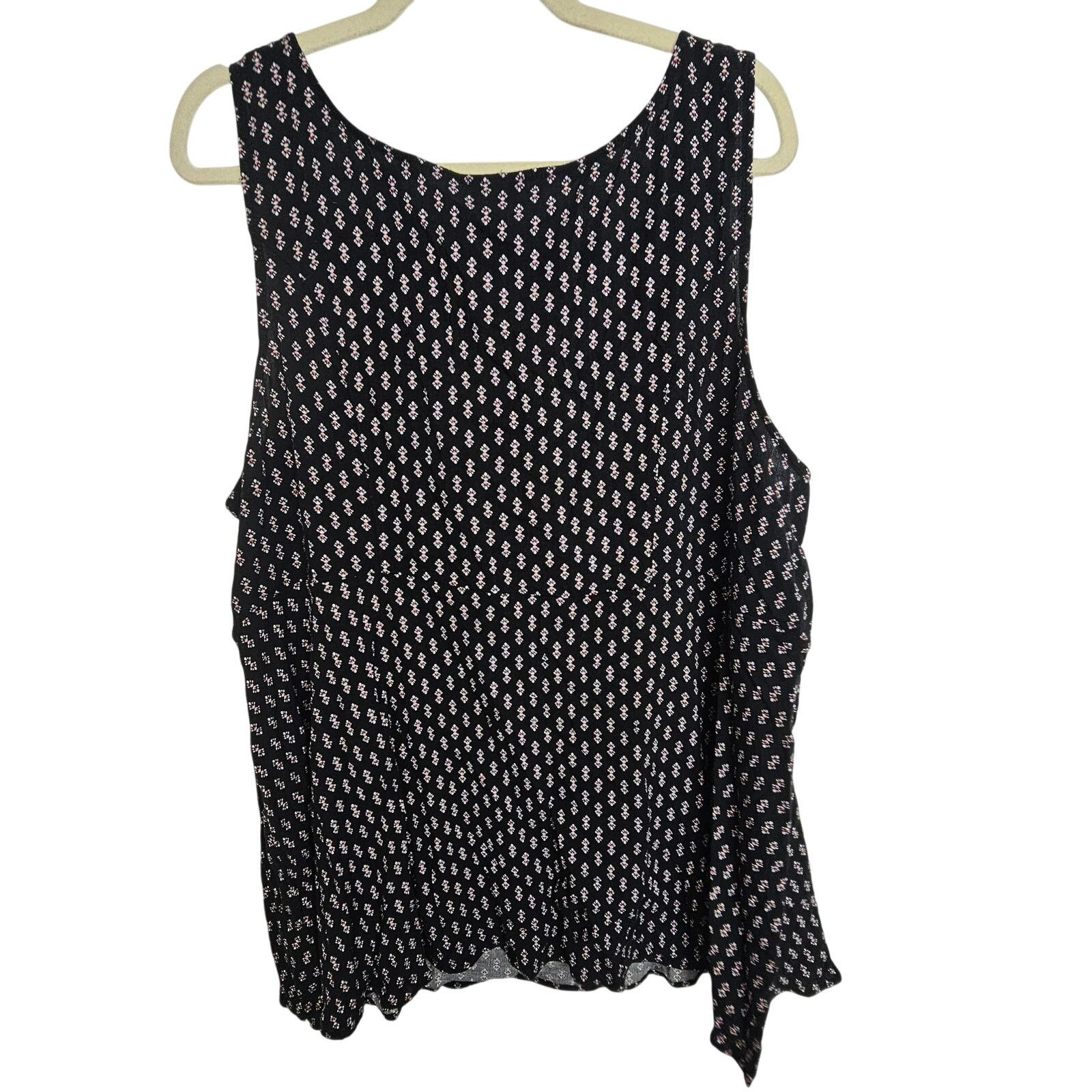 Torrid Torrid Geometric Floral Print Clasp Front Babydoll Tank Top Size 3XL / US 20-22 - 7 Thumbnail