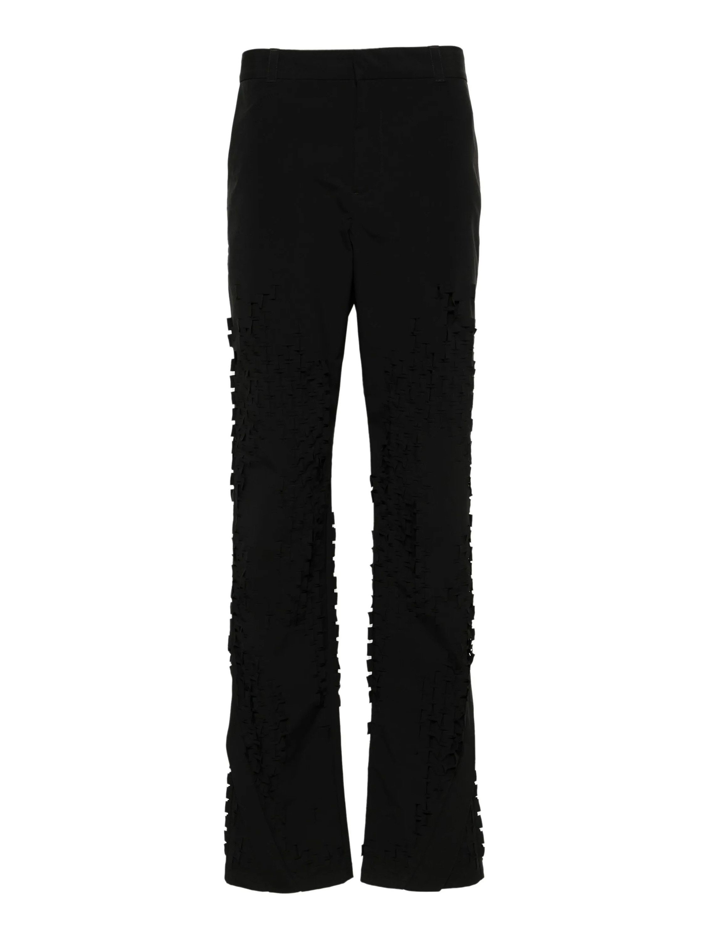 Heliot Emil PRESS24 MORPHOGENS LASERCUT-PATTERN TECHNICAL TROUSERS BLACK Size US 32 / EU 48 - 1 Thumbnail
