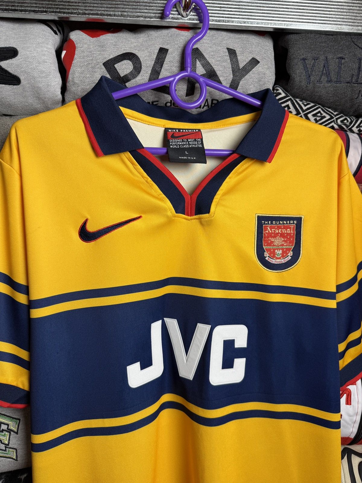 Nike Vintage Arsenal JVC Nike Home Jersey Size US L / EU 52-54 / 3 - 3 Thumbnail