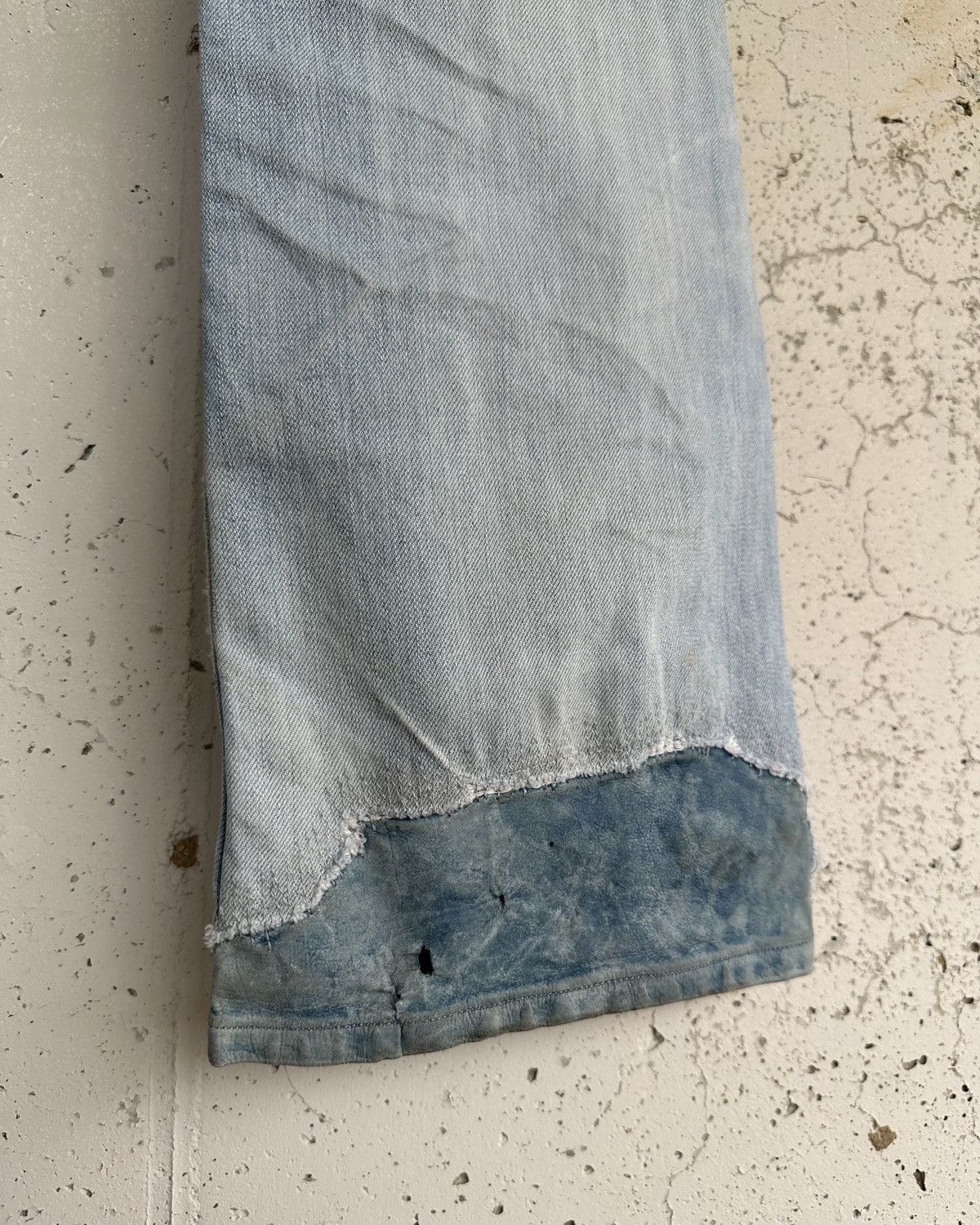 Isamu Katayama Backlash Isamu Katayama Backlash ‘Leather Repair’ Distressed Denim Size US 31 - 9 Thumbnail