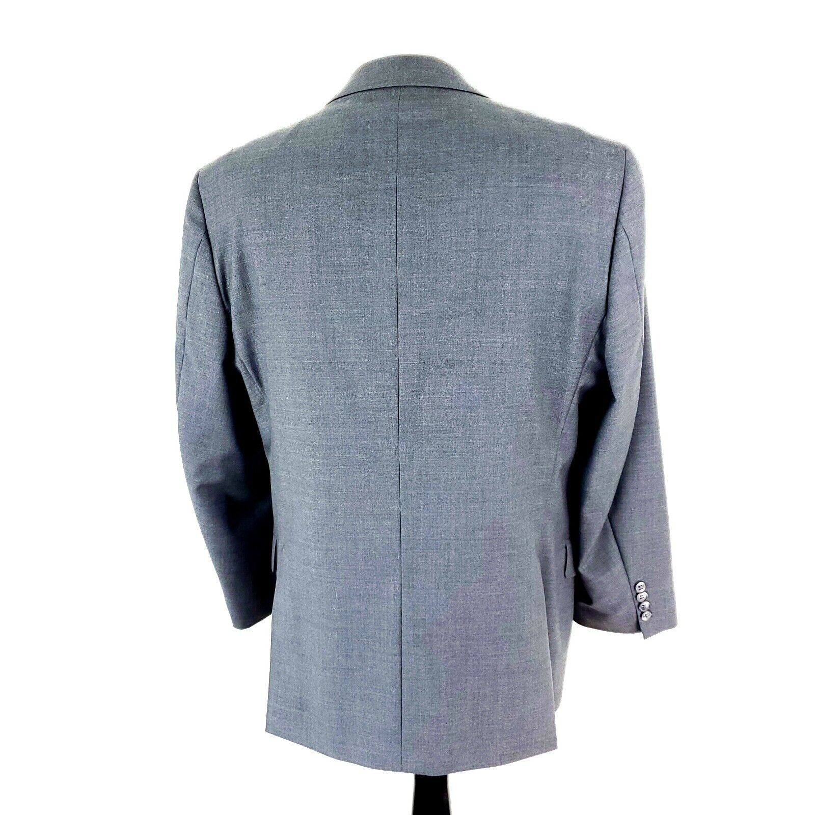 Joseph Abboud Joseph Abboud Zigone Wool 2 Button Blazer 42R Gray Sport Coa Size 42R - 5 Thumbnail