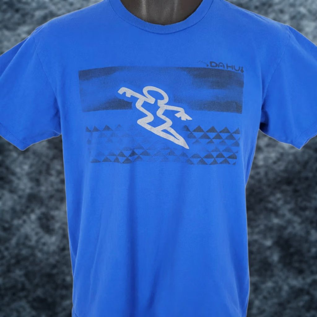 Vintage Da Hui Surfing T Shirt Mens Size Medium Blue Surfer Size US L / EU 52-54 / 3 - 1 Thumbnail