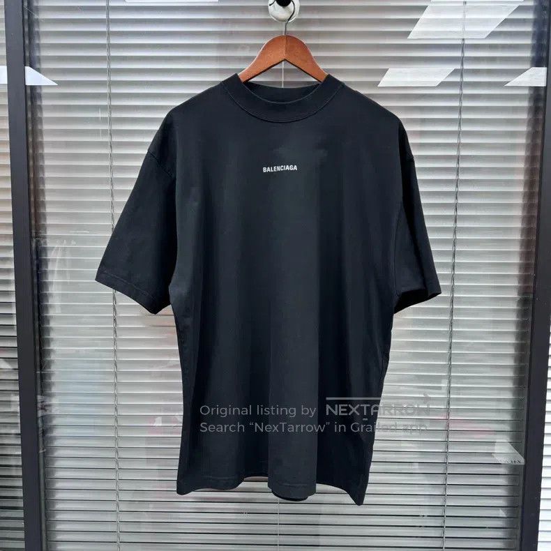 Balenciaga Balenciaga Reflective Logo Short Sleeve T-Shirt Size US M / EU 48-50 / 2 - 1 Thumbnail