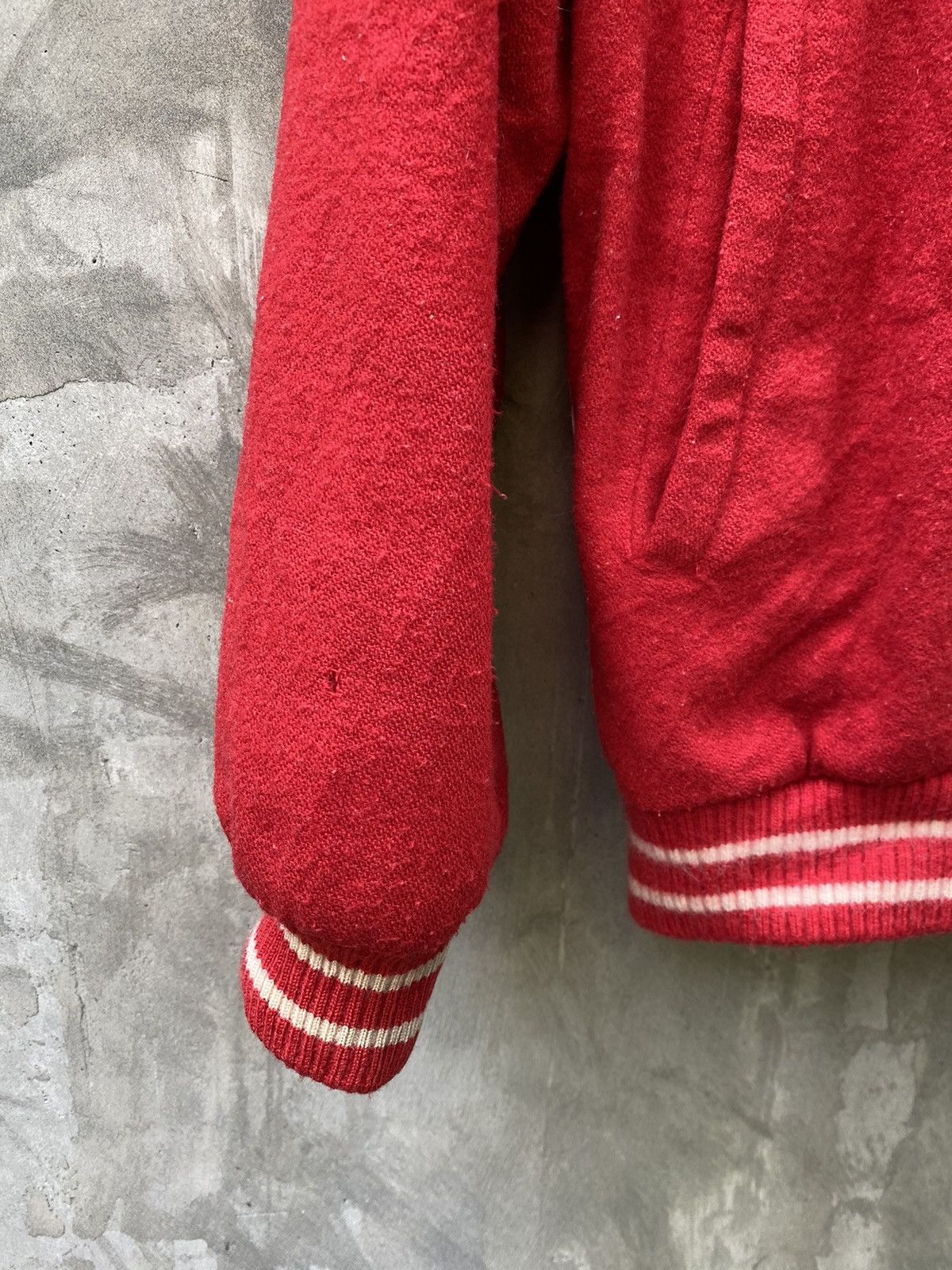 Givenchy Vintage Givenchy Wool Varsity Jacket Distressed Size US L / EU 52-54 / 3 - 8 Thumbnail