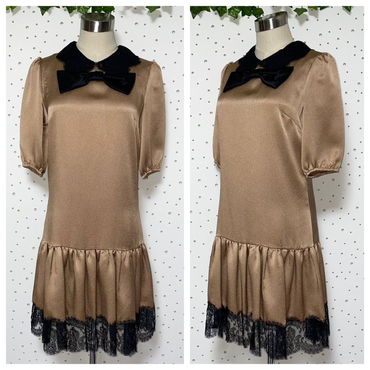 Dolce & Gabbana Dolce&Gabbana Ribbon Flower Lace Short Sleeve Dress 36 Size XS / US 0-2 / IT 36-38 - 4 Thumbnail
