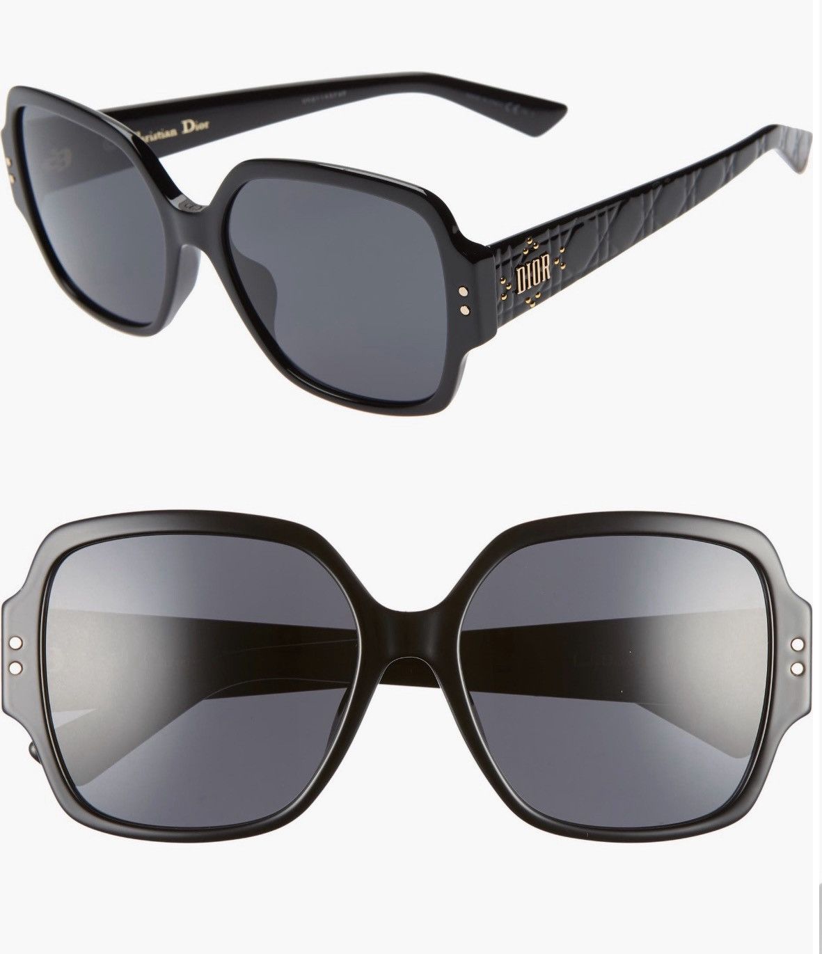 Dior Lady Dior stud 57 sunglasses Havana made In Italy Size ONE SIZE - 1 Thumbnail
