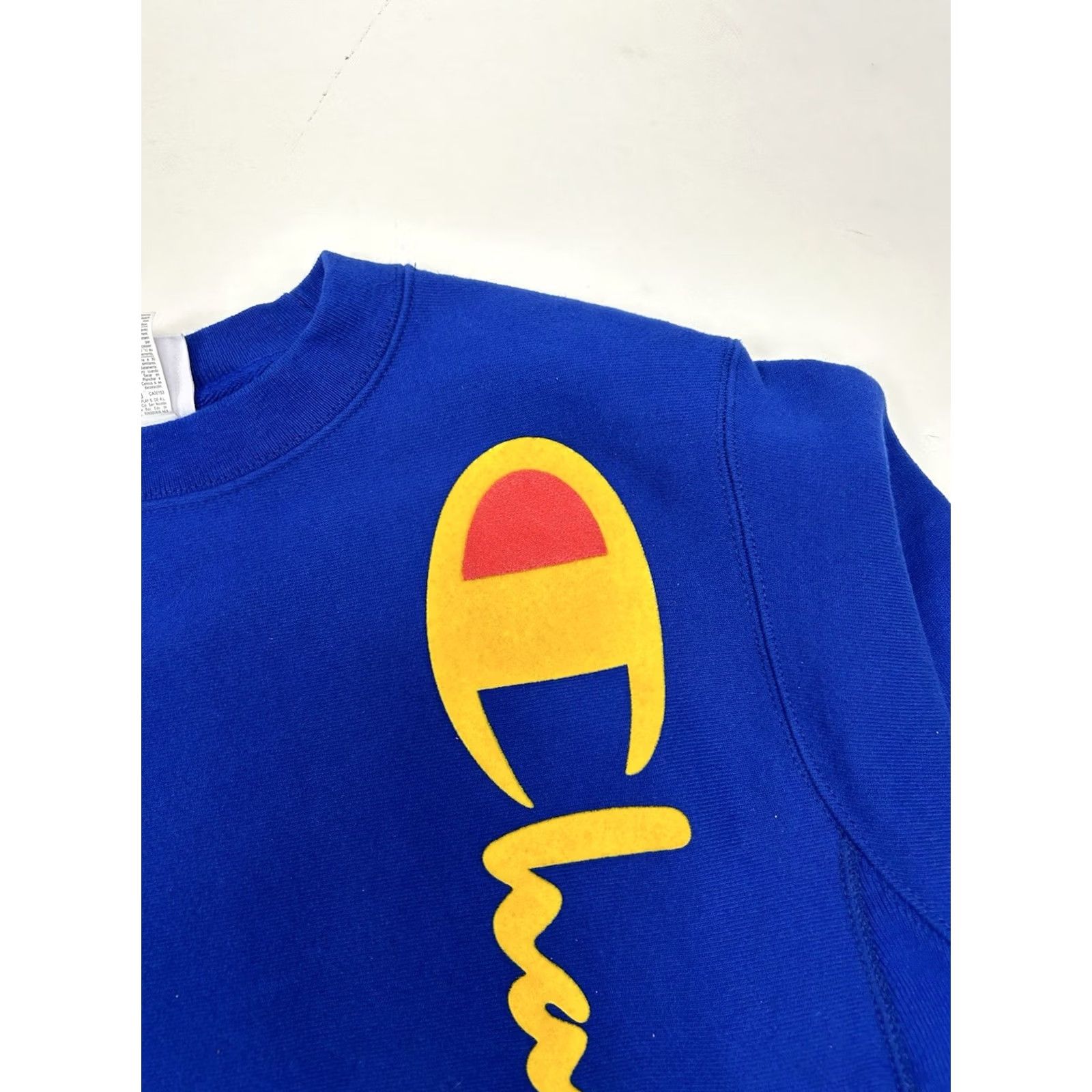 Champion Champion Reverse Weave Sweatshirt Blue Mens Small Script Logo Crewneck Felt Logo Size US S / EU 44-46 / 1 - 3 Thumbnail