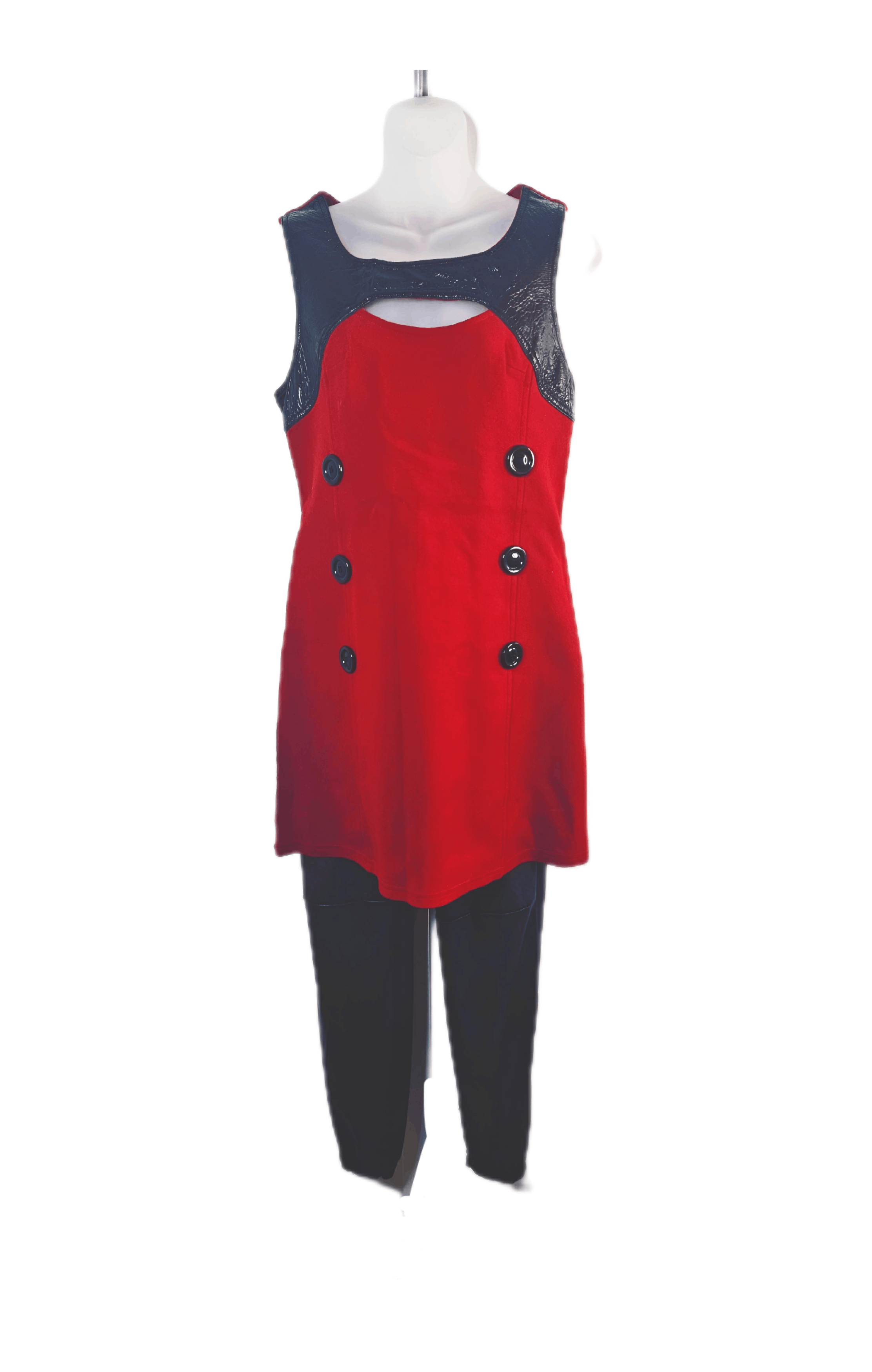 Other Twiggy France 1960s Mod Cherry Red Dress – Mint Condition Size M / US 6-8 / IT 42-44 - 2 Thumbnail