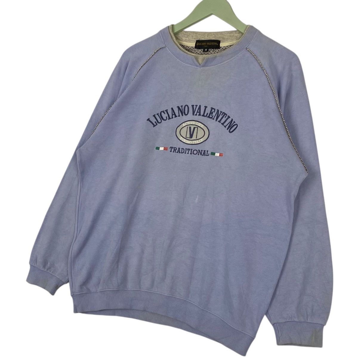 Ralph Lauren Vintage Luciano Valentino Crewneck Blue Pullover Size M Size US M / EU 48-50 / 2 - 3 Thumbnail