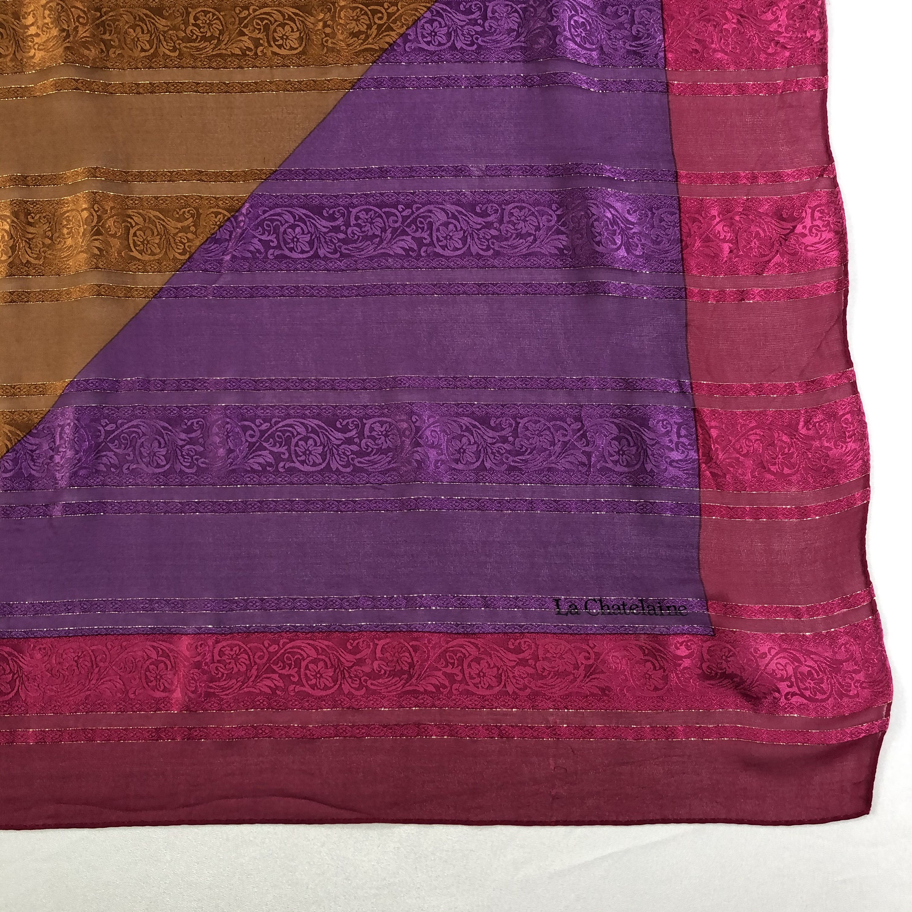 Vintage Vintage La Chantelaine Silk Scarf Size ONE SIZE - 3 Thumbnail