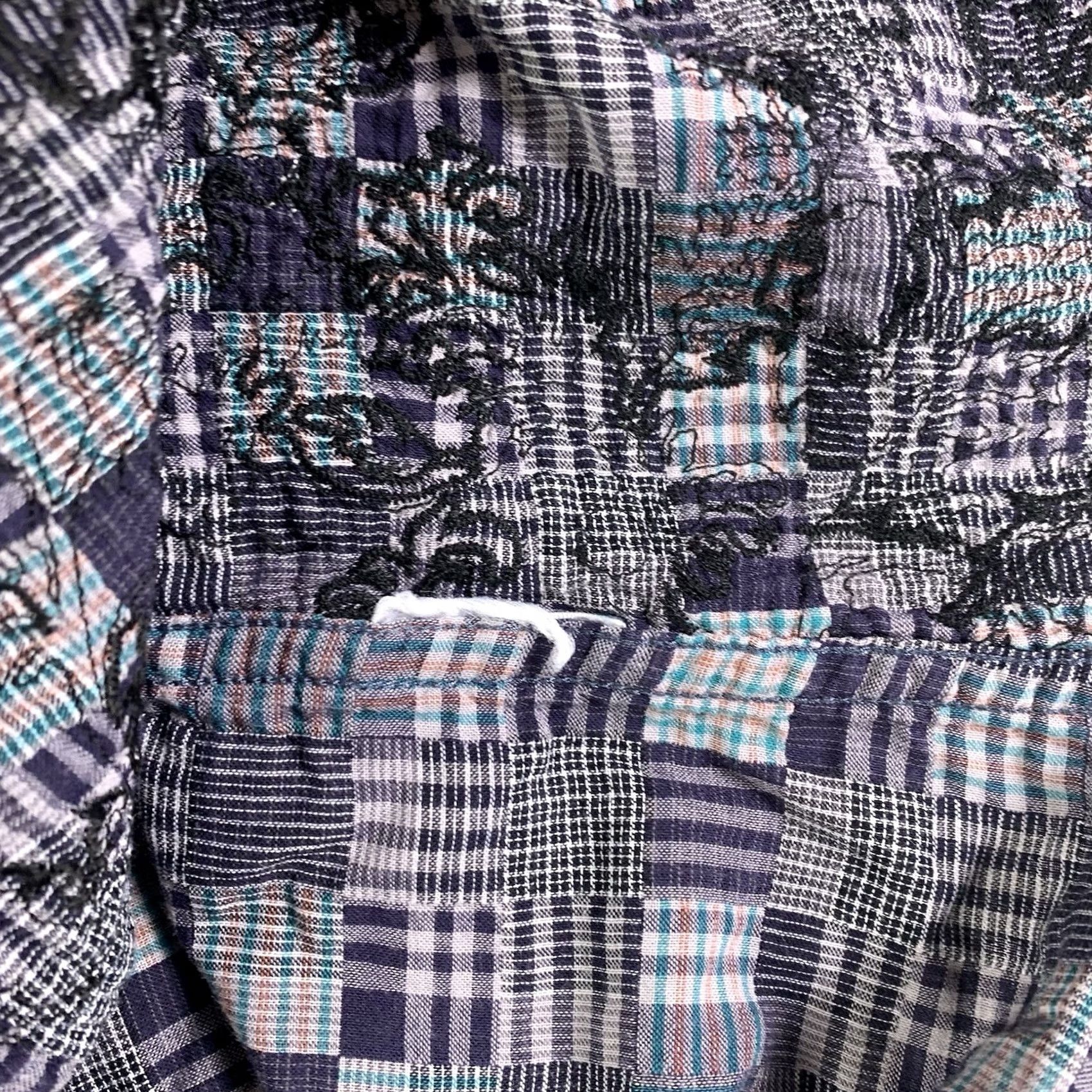 Robert Graham Robert Graham Shirt Men Large Gray Patchwork Button-Up Long Sleeve Cotton Plaid Paisley Flip Cuff Classic Fit Size US L / EU 52-54 / 3 - 6 Thumbnail
