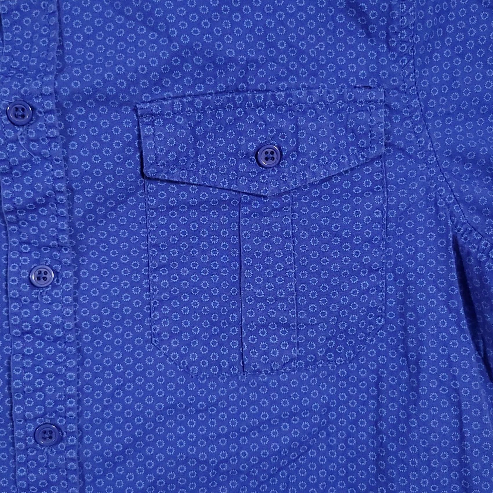 Buckle Black BKE Buckle Black Slim Fit Western Button Up Shirt Mens Small Blue Floral Print Size US S / EU 44-46 / 1 - 4 Thumbnail