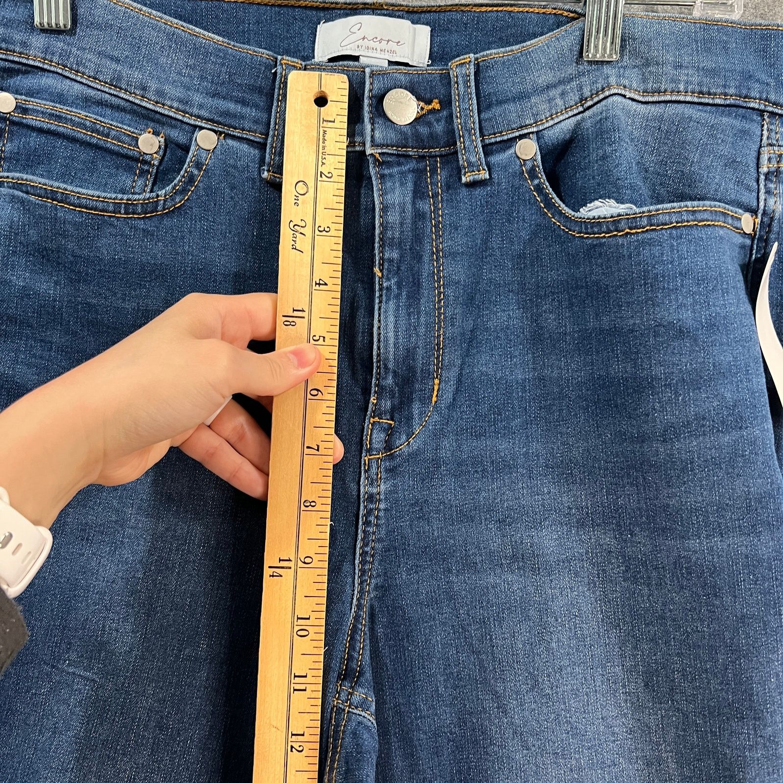 Other Encore by Idina Menzel Regular High Waisted Crop Jeans Size 32" / US 10 / IT 46 - 9 Thumbnail
