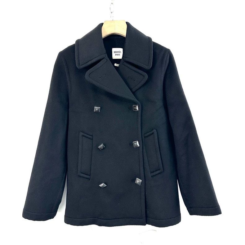 Hermes Hermes Women's Black Short Wool Coat Size US S / EU 44-46 / 1 - 1 Thumbnail