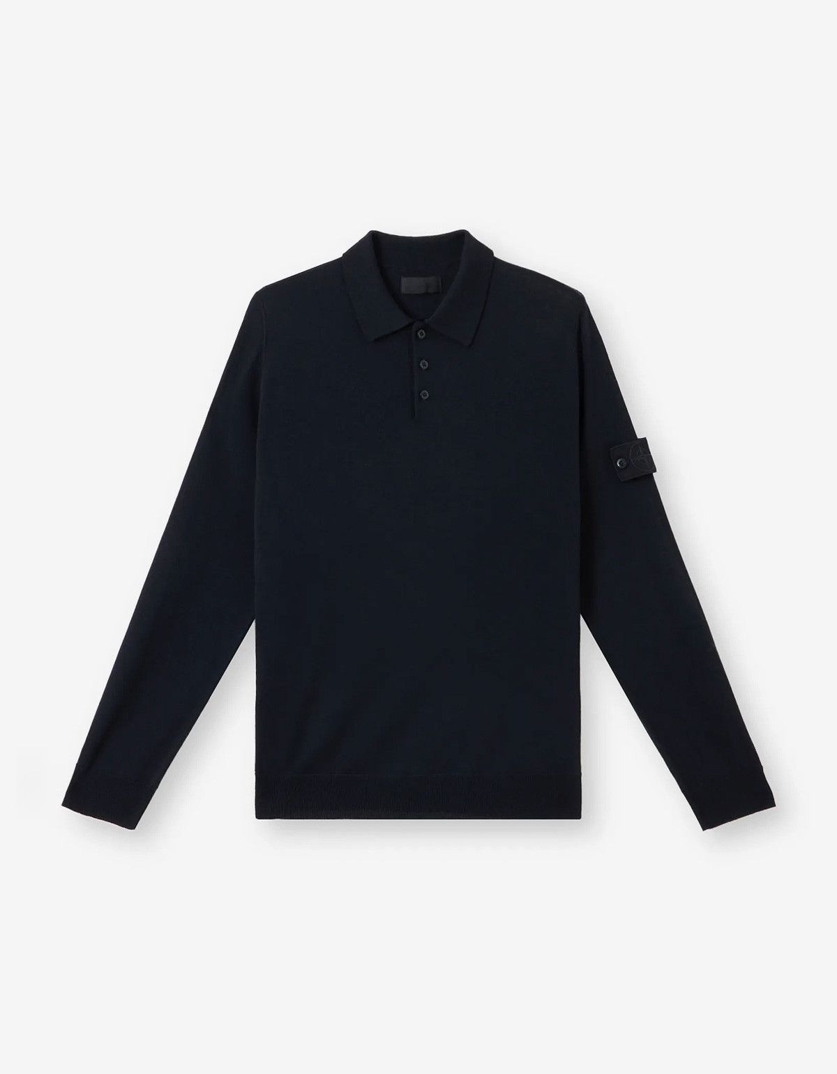Stone Island Stone Island Ghost Blue Wool LS Polo Shirt Size US L / EU 52-54 / 3 - 1 Thumbnail
