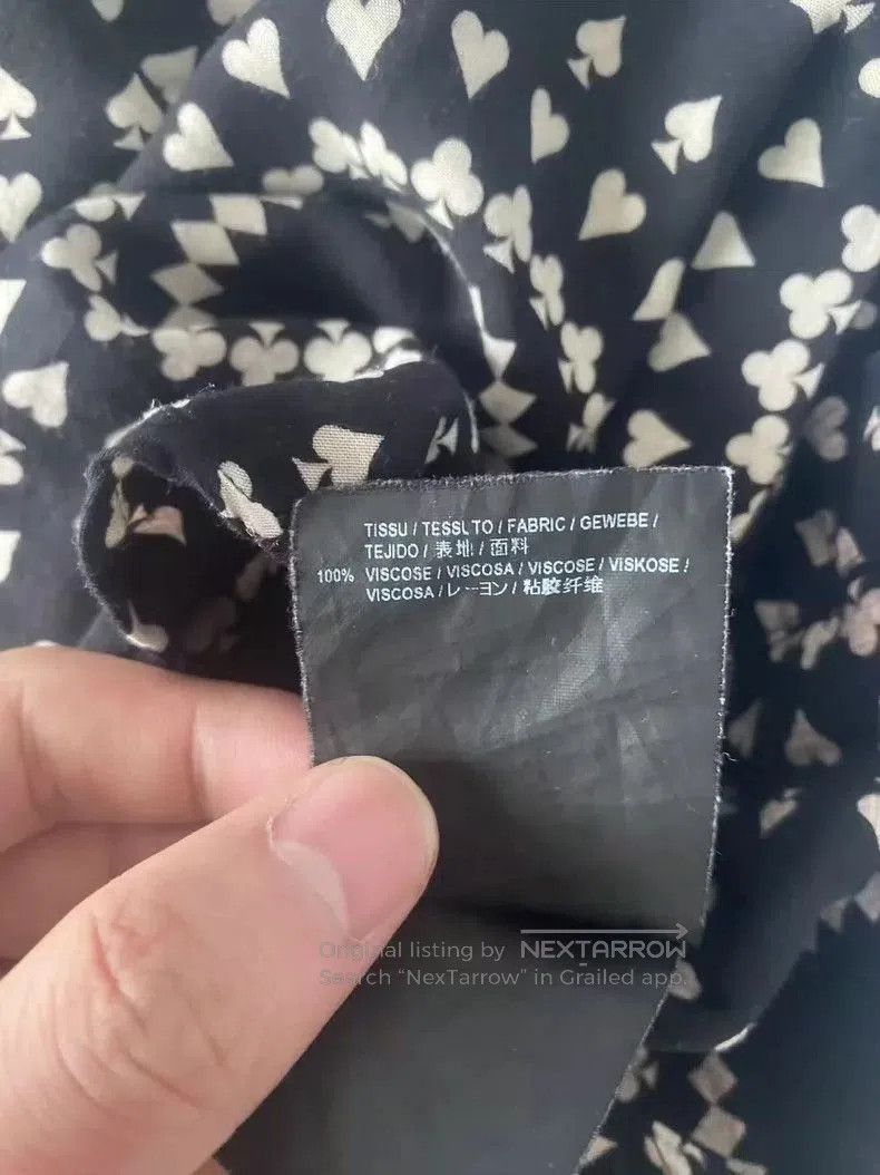 Saint Laurent Paris Saint Laurent Heart Poker Print Shirt. Size US M / EU 48-50 / 2 - 5 Thumbnail