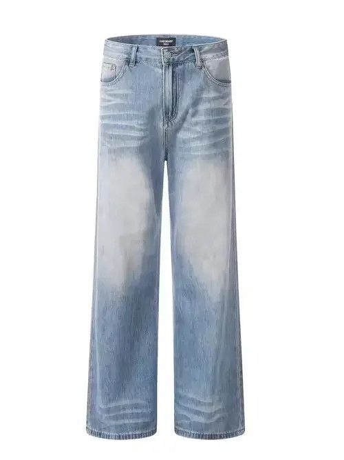 Jean Vintage street wash baggy wide leg jeans Size US 30 / EU 46 - 5 Thumbnail