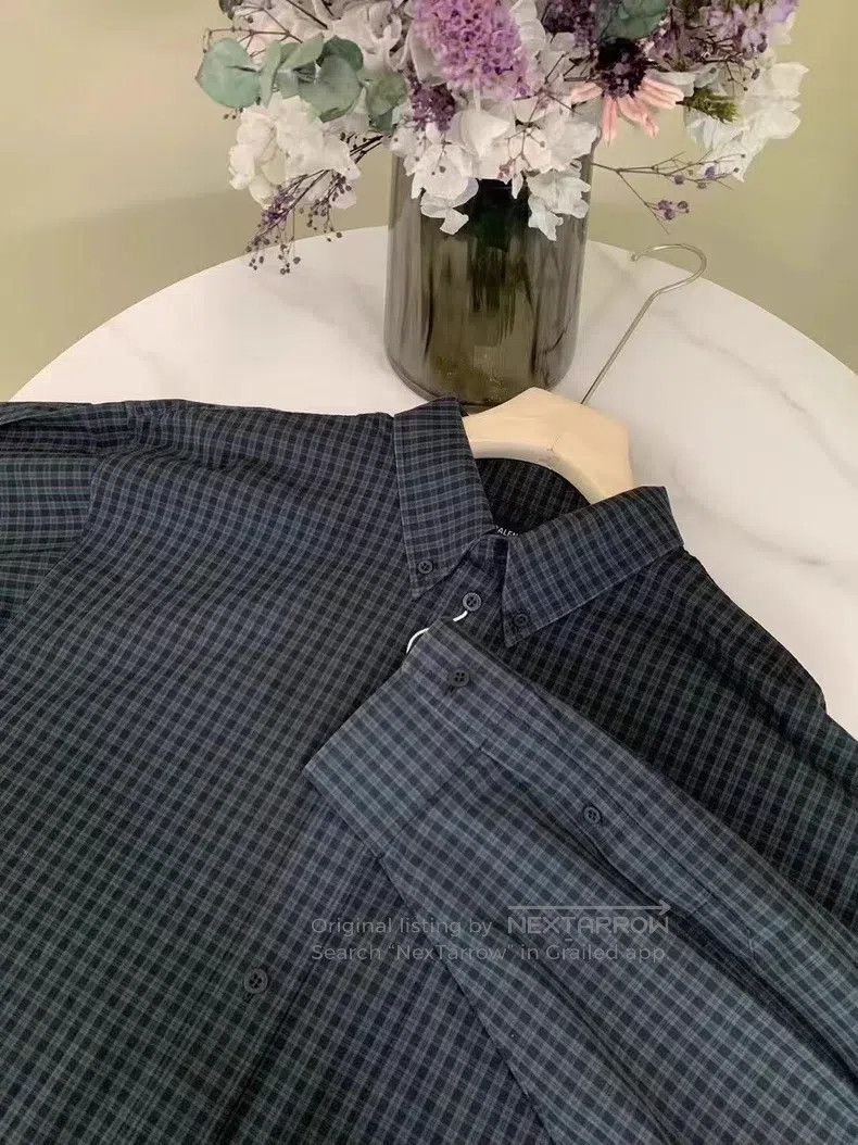 Balenciaga Balenciaga Asymmetrical Plaid Shirt Size US XS / EU 42 / 0 - 4 Thumbnail