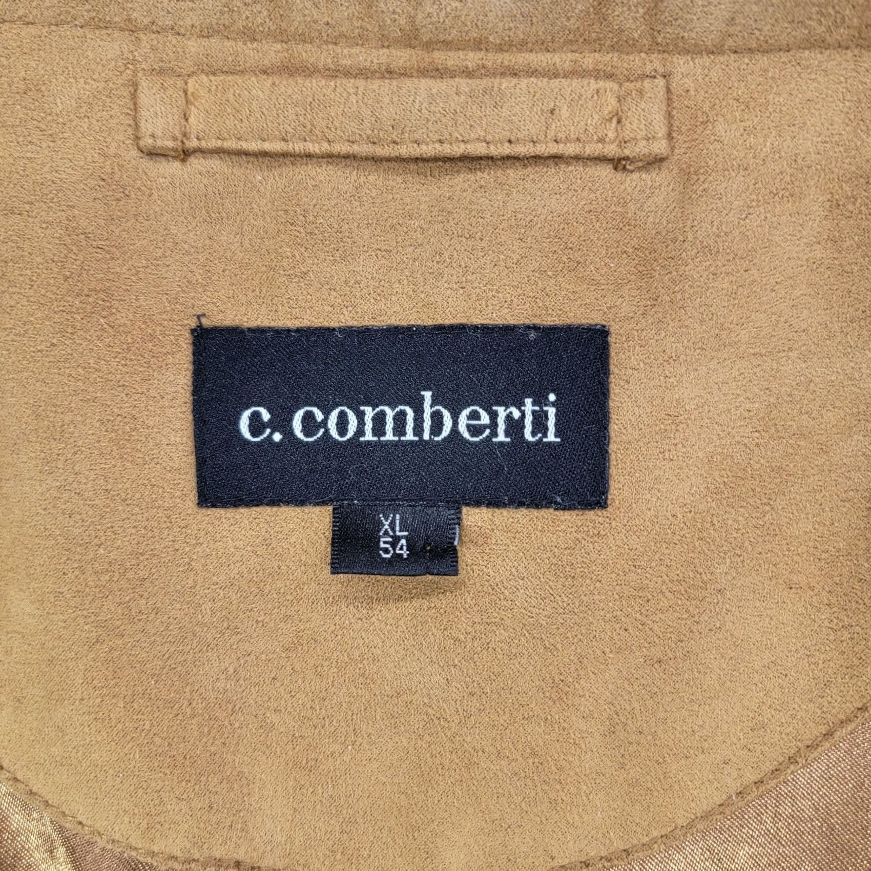Vintage C.comberti Vest Mens XL Beige Microfiber Lined Full Zip Pockets Military Jacket (Short) Mens Size US XL / EU 56 / 4 - 2 Thumbnail