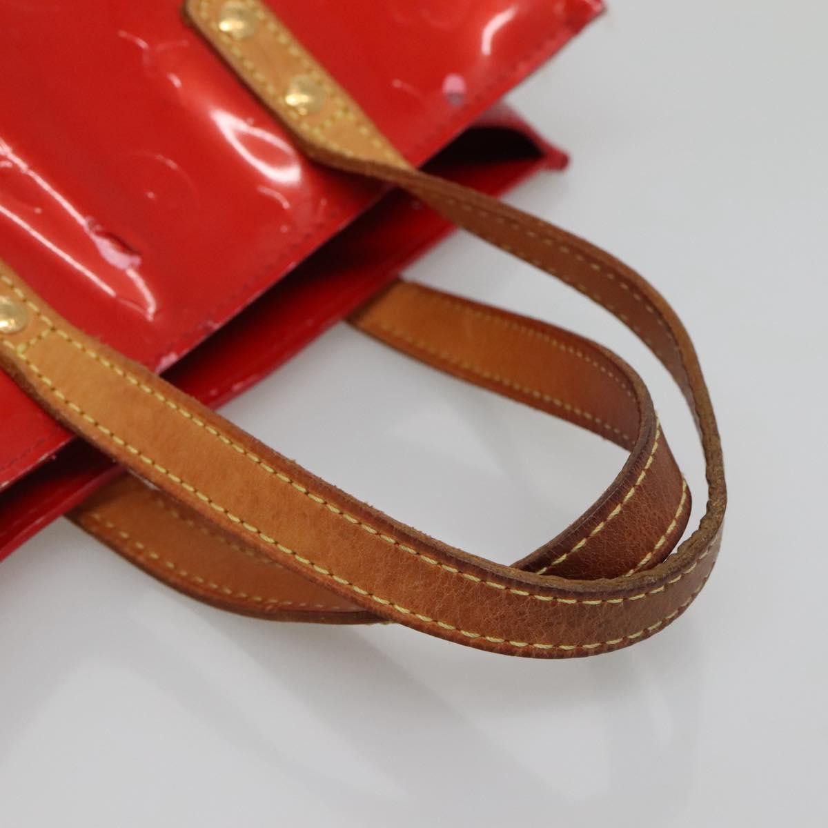 Louis Vuitton LOUIS VUITTON Monogram Vernis Reade PM Hand Bag Red Rouge Size ONE SIZE - 7 Thumbnail