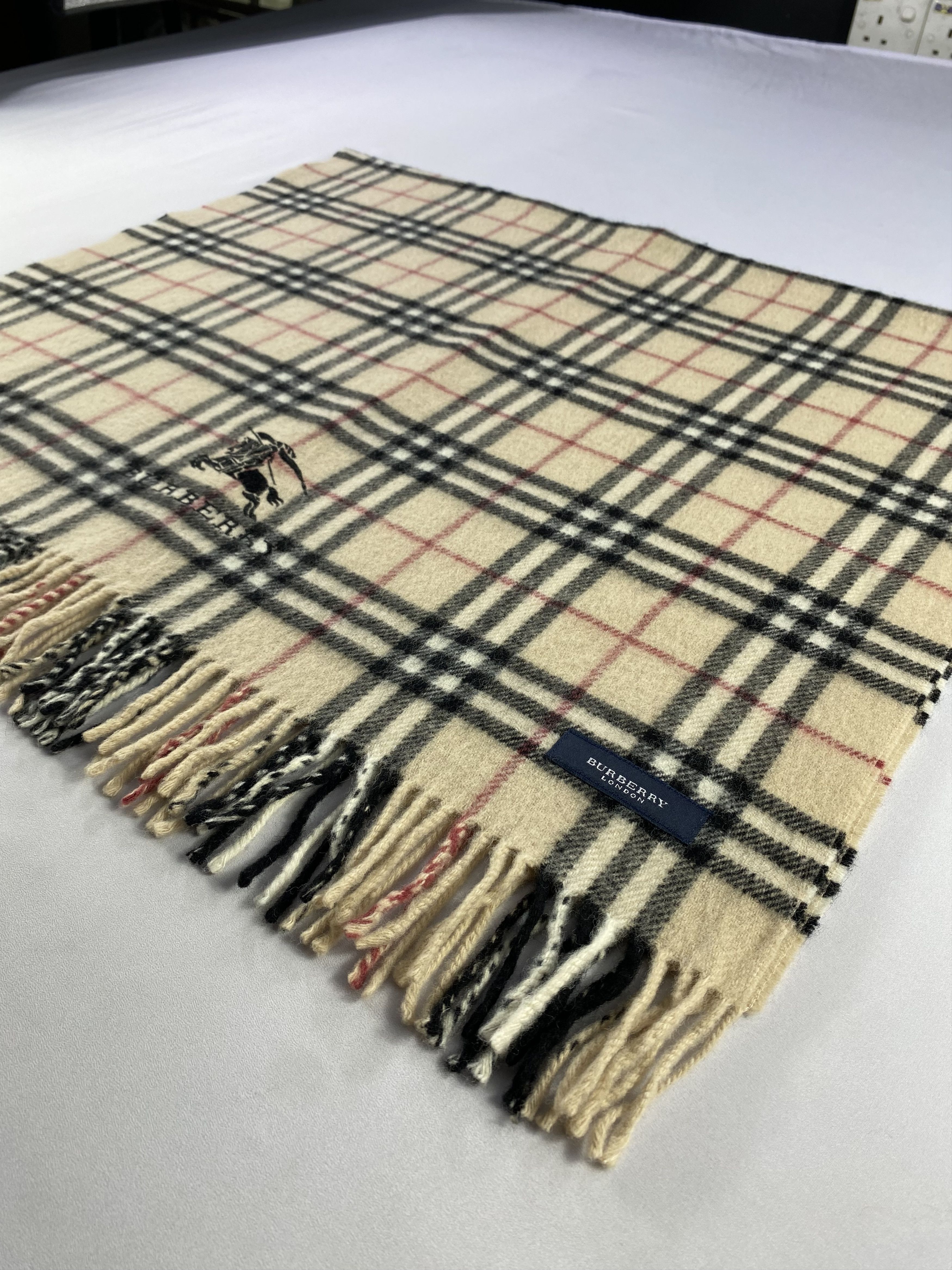 Burberry × Vintage Burberry Scarf / Muffler / Neckwear - WW1119 Size ONE SIZE - 2 Thumbnail