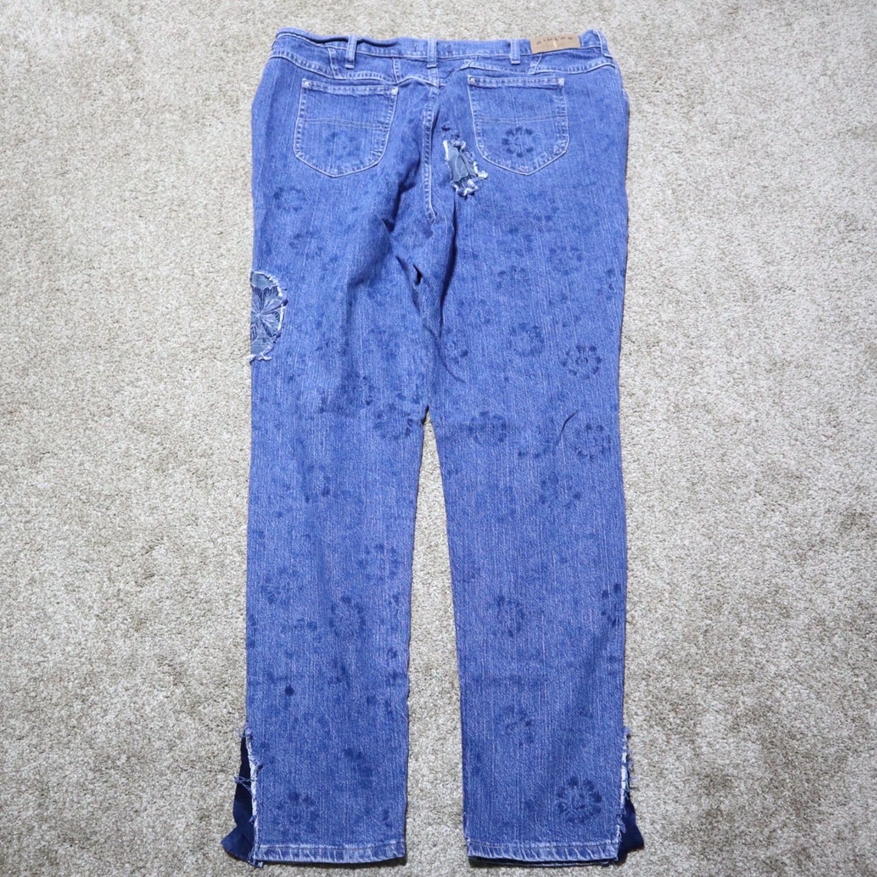 Wrangler Wrangler Jeans Denim 100% Cotton Floral Distressed Blue Women's Size 42 Modern Fit High Rise 29in Inseam Size 28" / US 6 / IT 42 - 7 Thumbnail