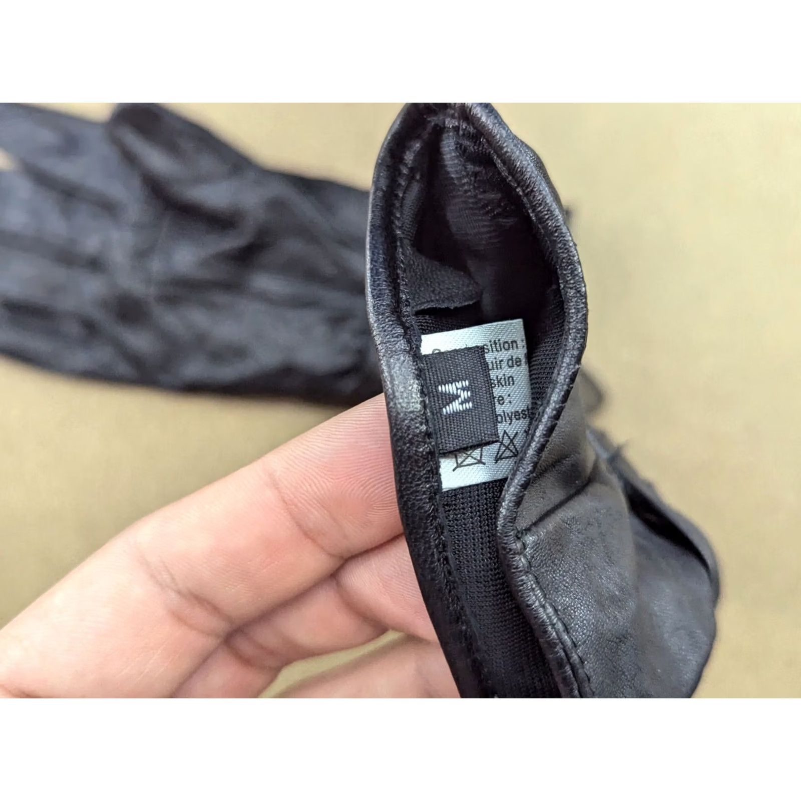 Vintage Genuine Leather Womens Gloves Size M Black Winter Ladies Glove Womens Leather Glove Black Winter M Women Size ONE SIZE - 6 Thumbnail