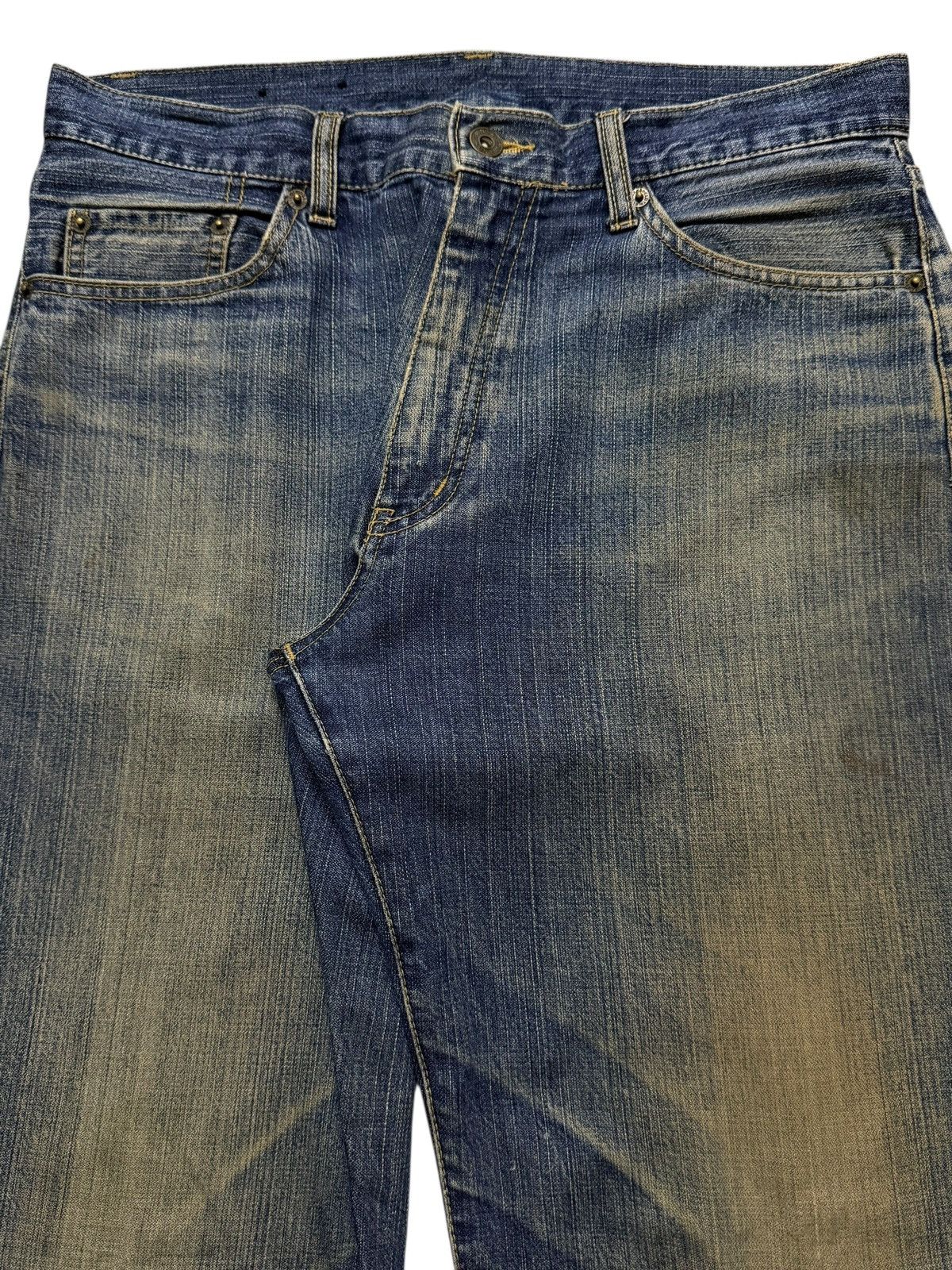 14th Addiction Vintage Y2K Japanese Brand Mud Wash Distress Wide Leg Baggy Size US 32 / EU 48 - 3 Thumbnail